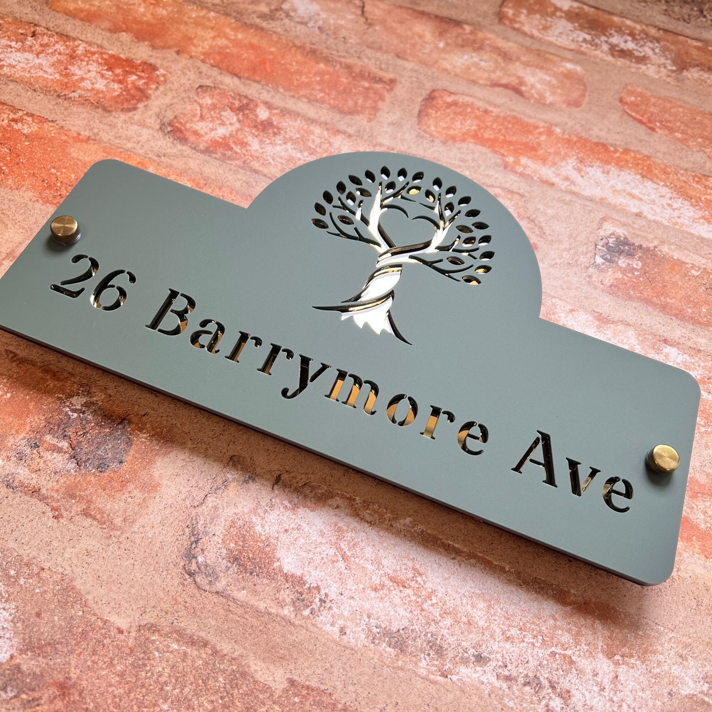 Family Tree House Sign, custom address plaque