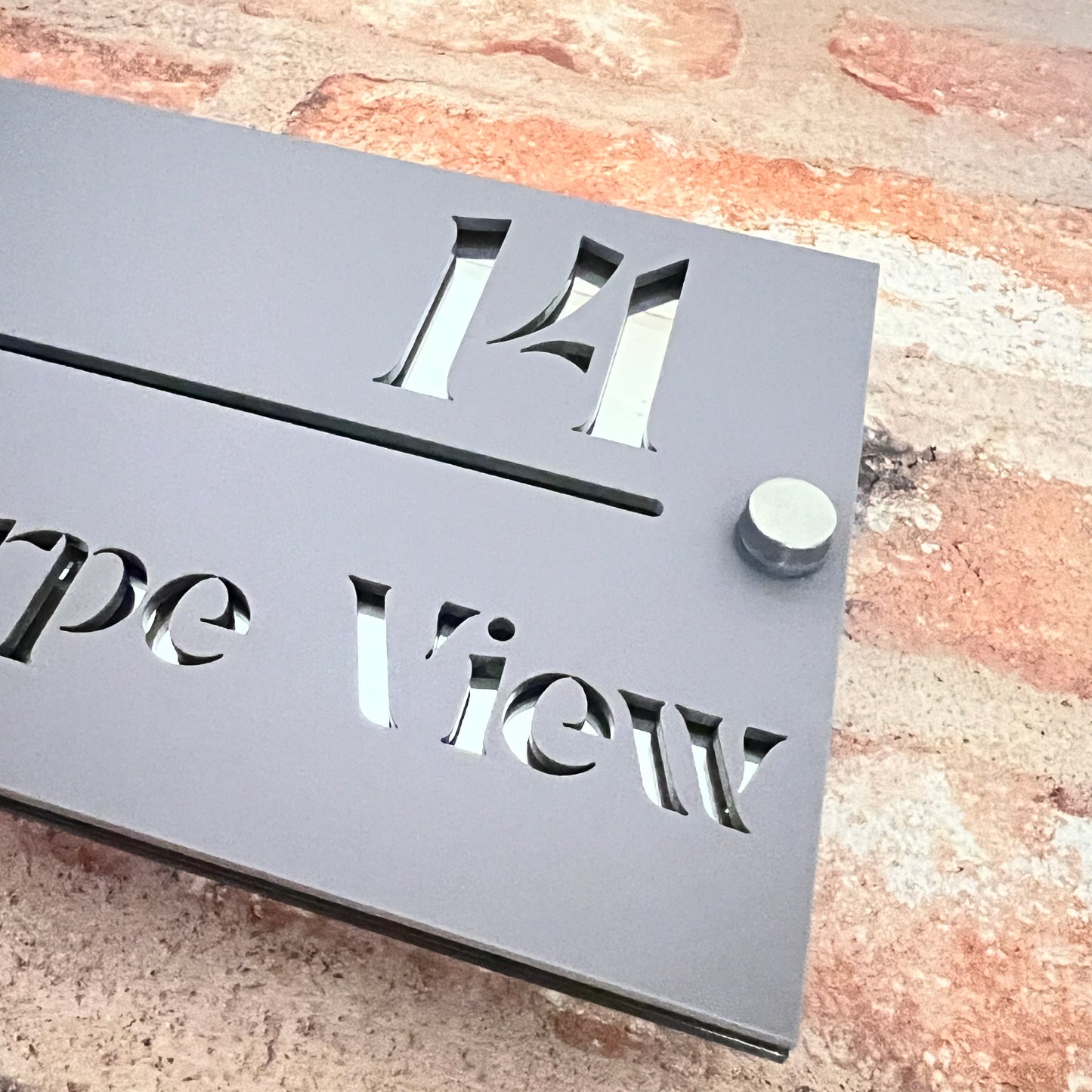 Contemporary House Sign, custom address plaque