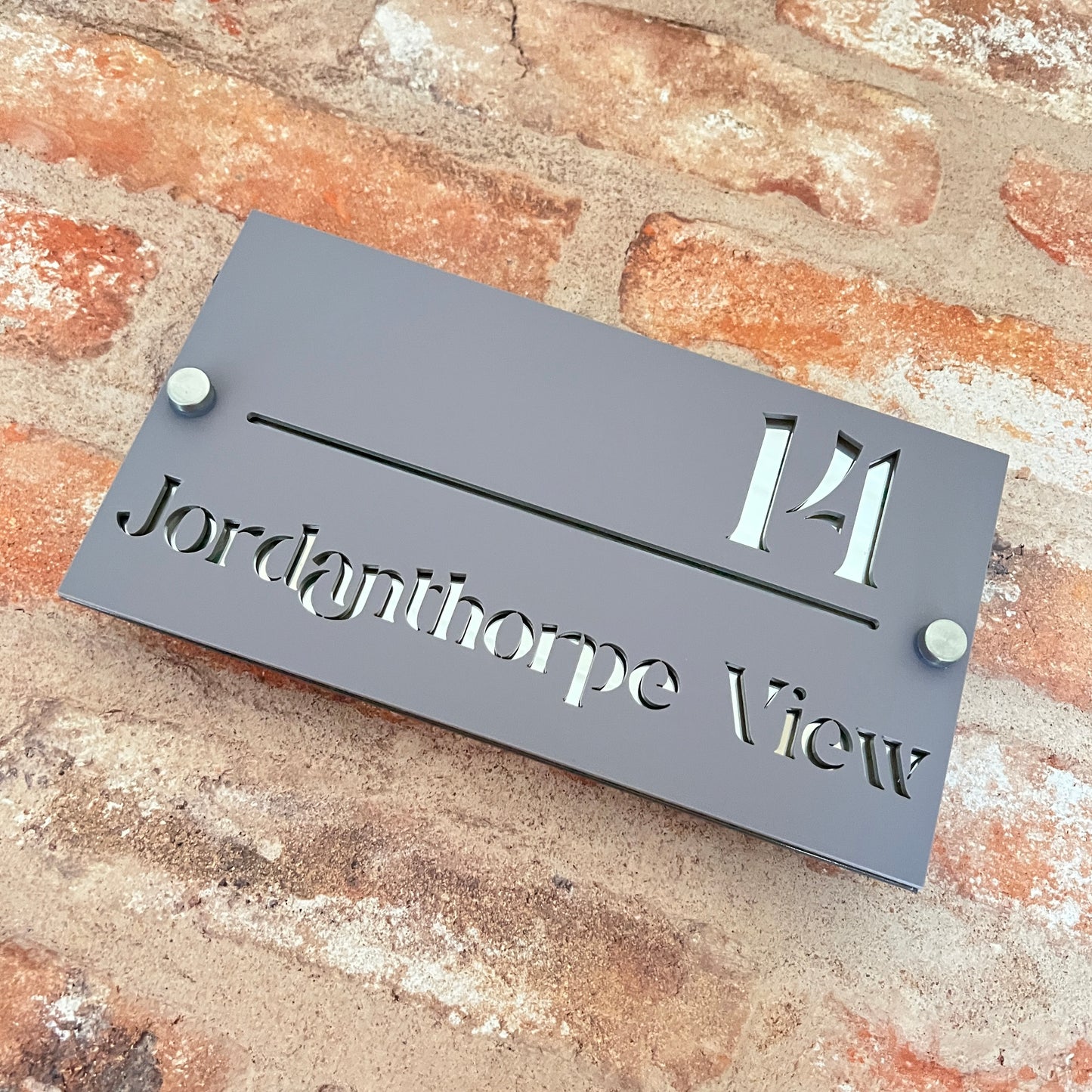 Contemporary House Sign, custom address plaque