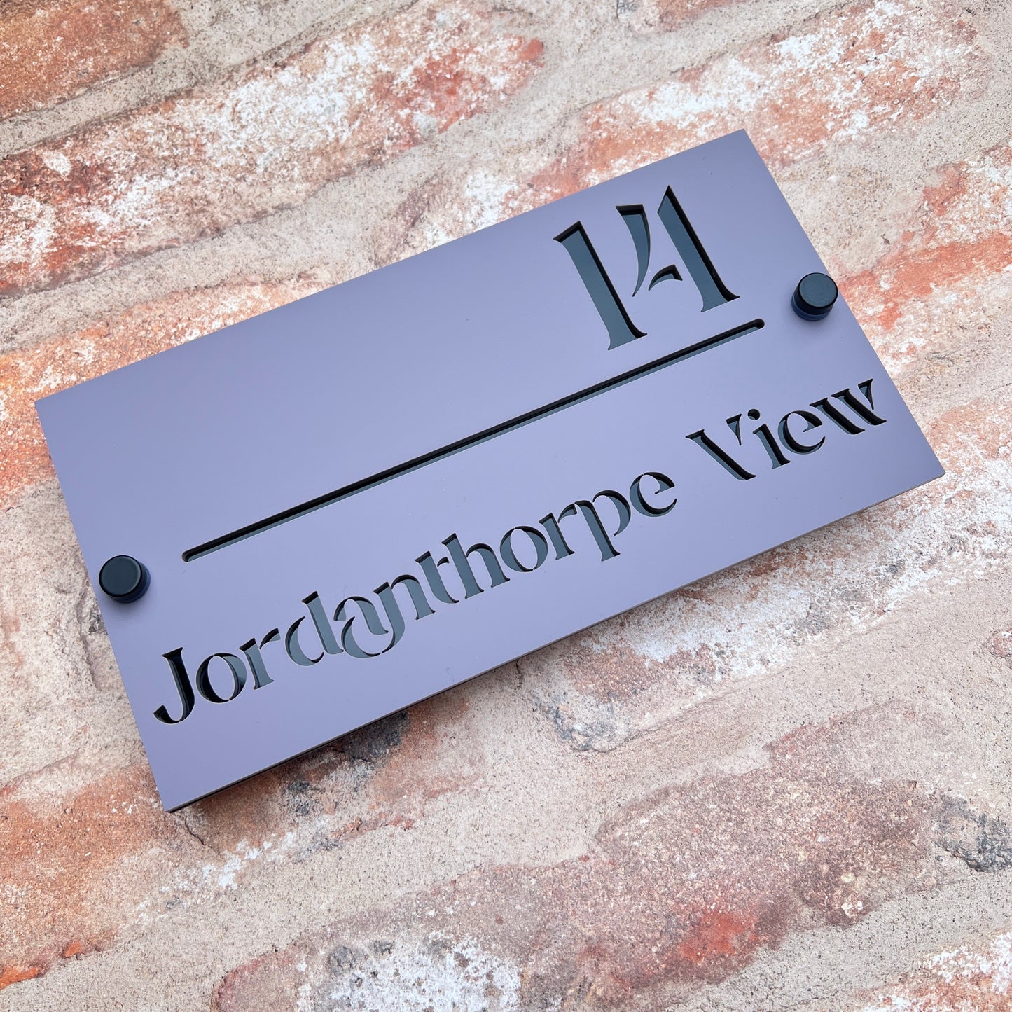 Contemporary House Sign, custom address plaque