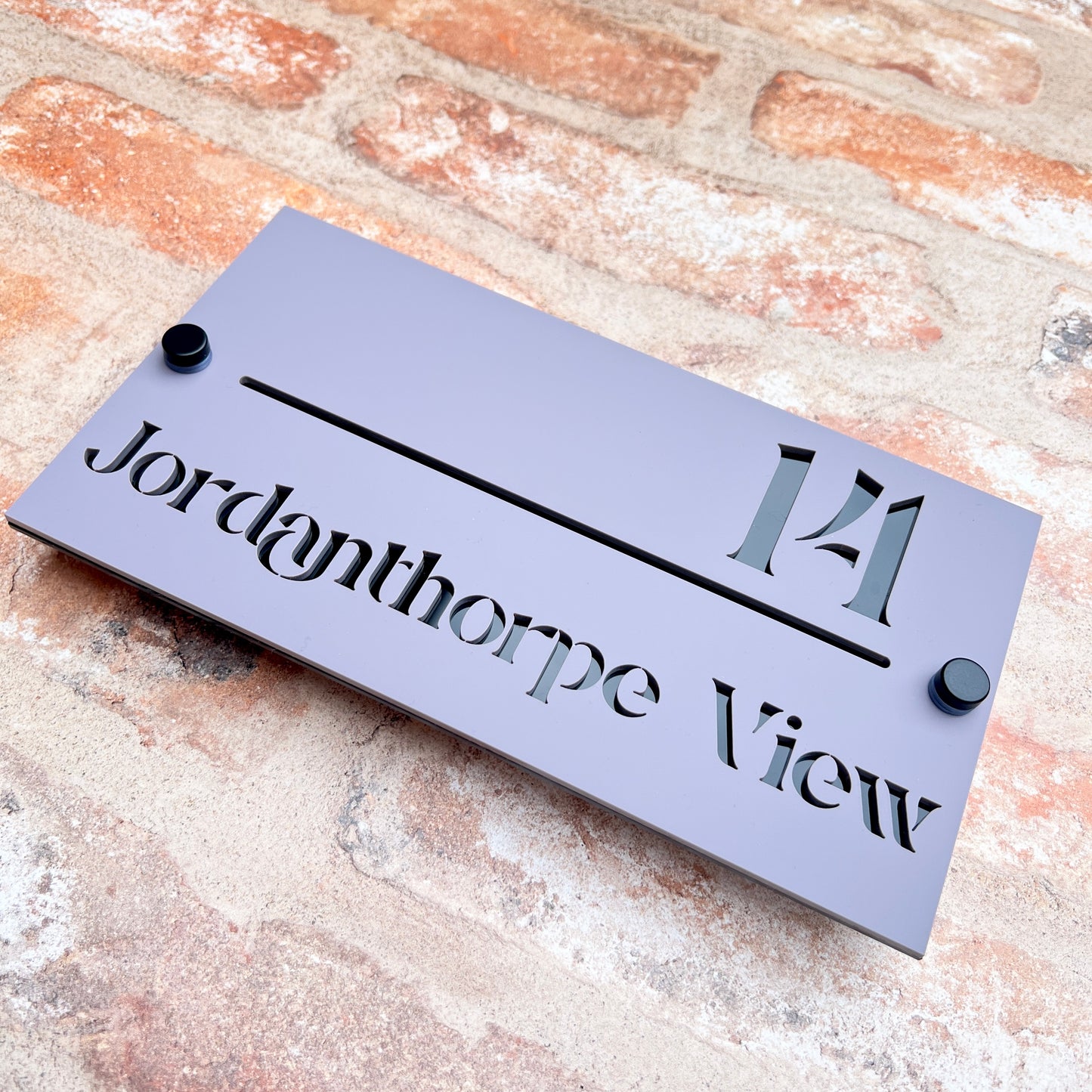 Contemporary House Sign, custom address plaque