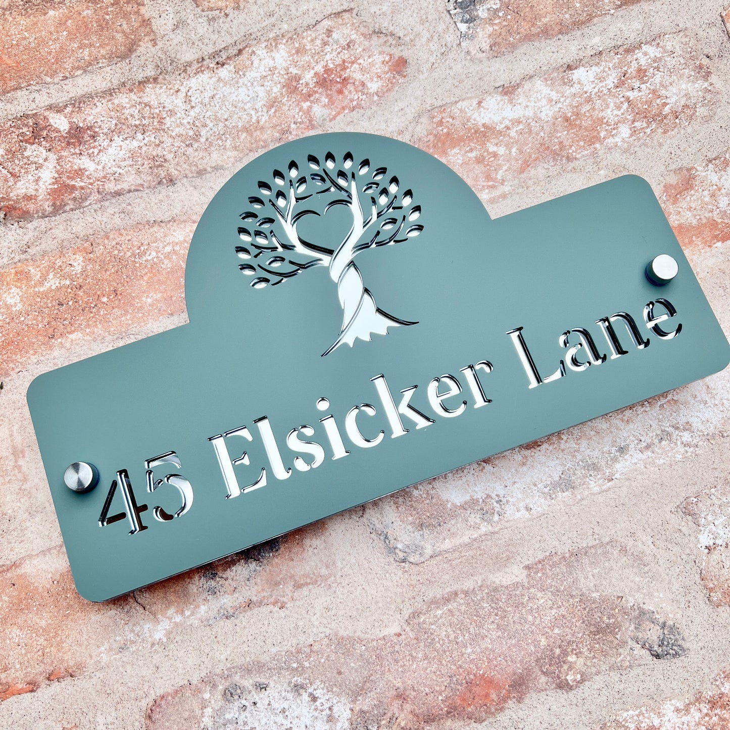 Family Tree House Sign, custom address plaque