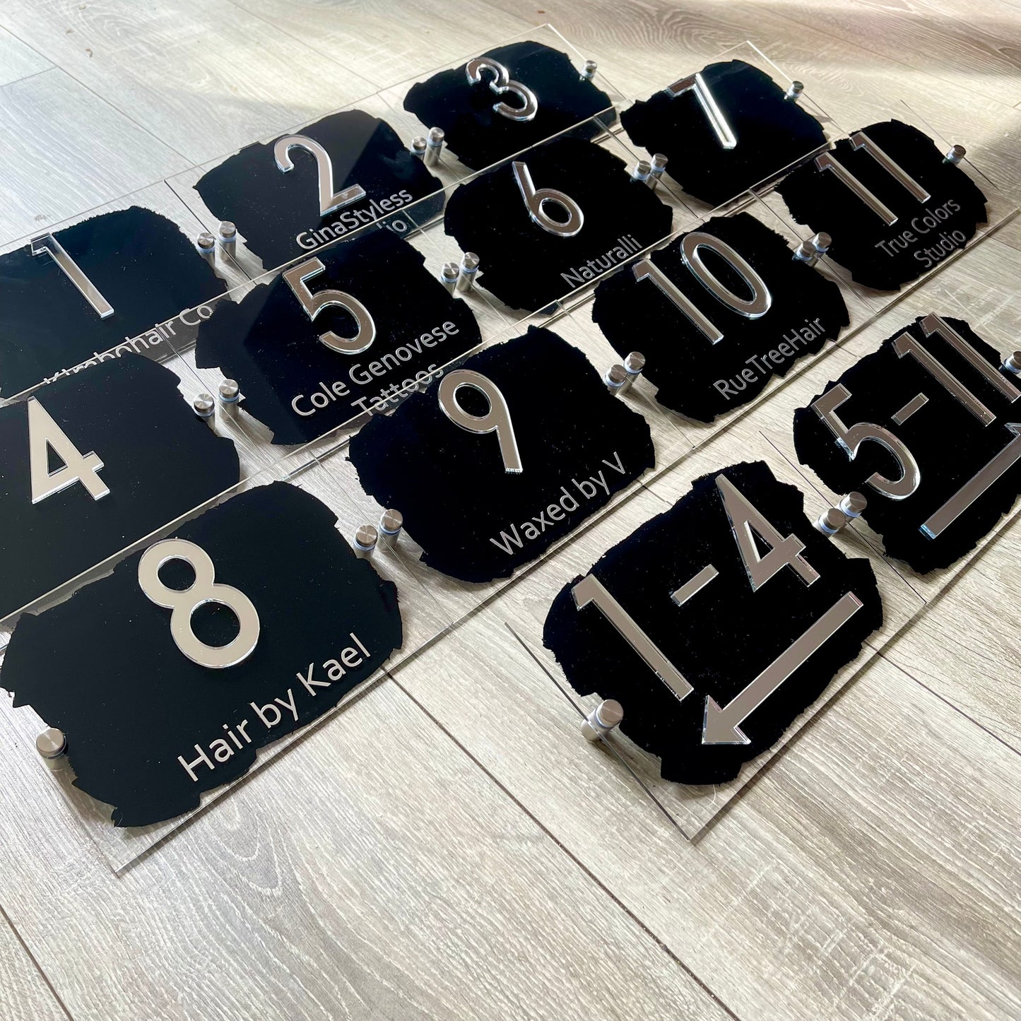 Black House Sign, custom address plaque