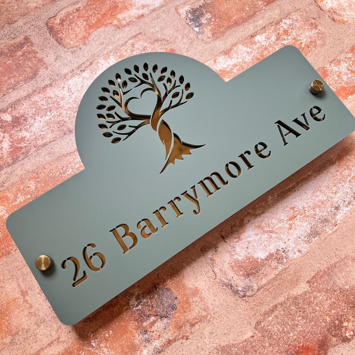 Family Tree House Sign, custom address plaque