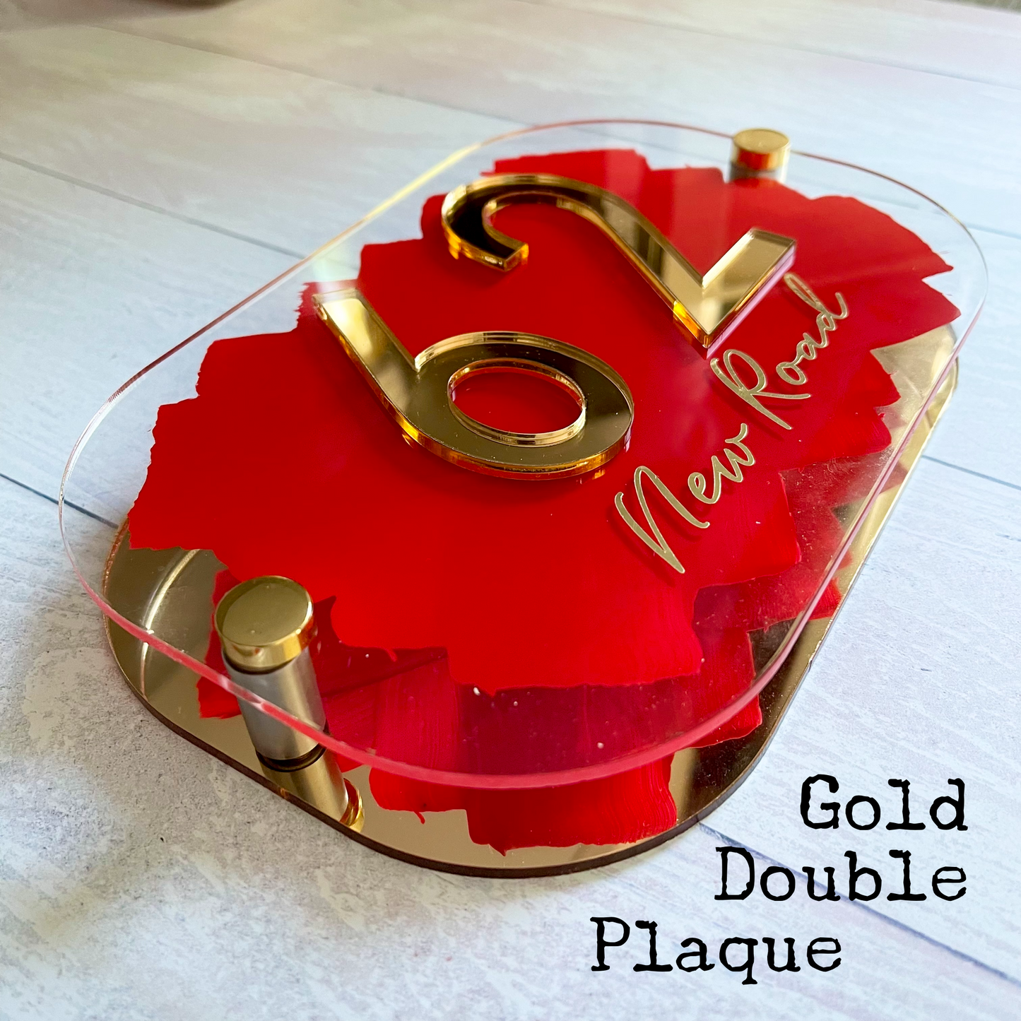 Red House Sign, custom address plaque