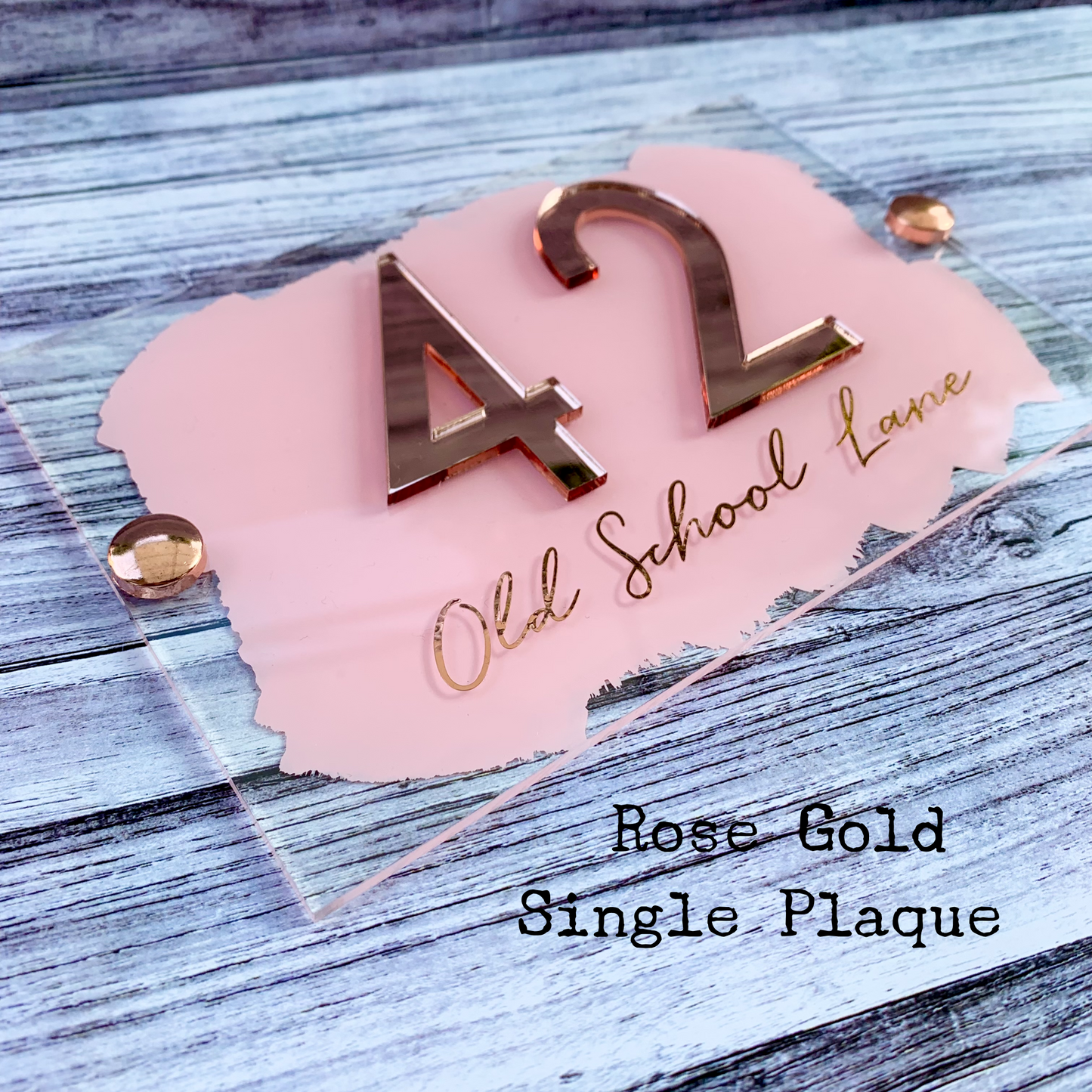 Blush Pink House Sign, custom address plaque