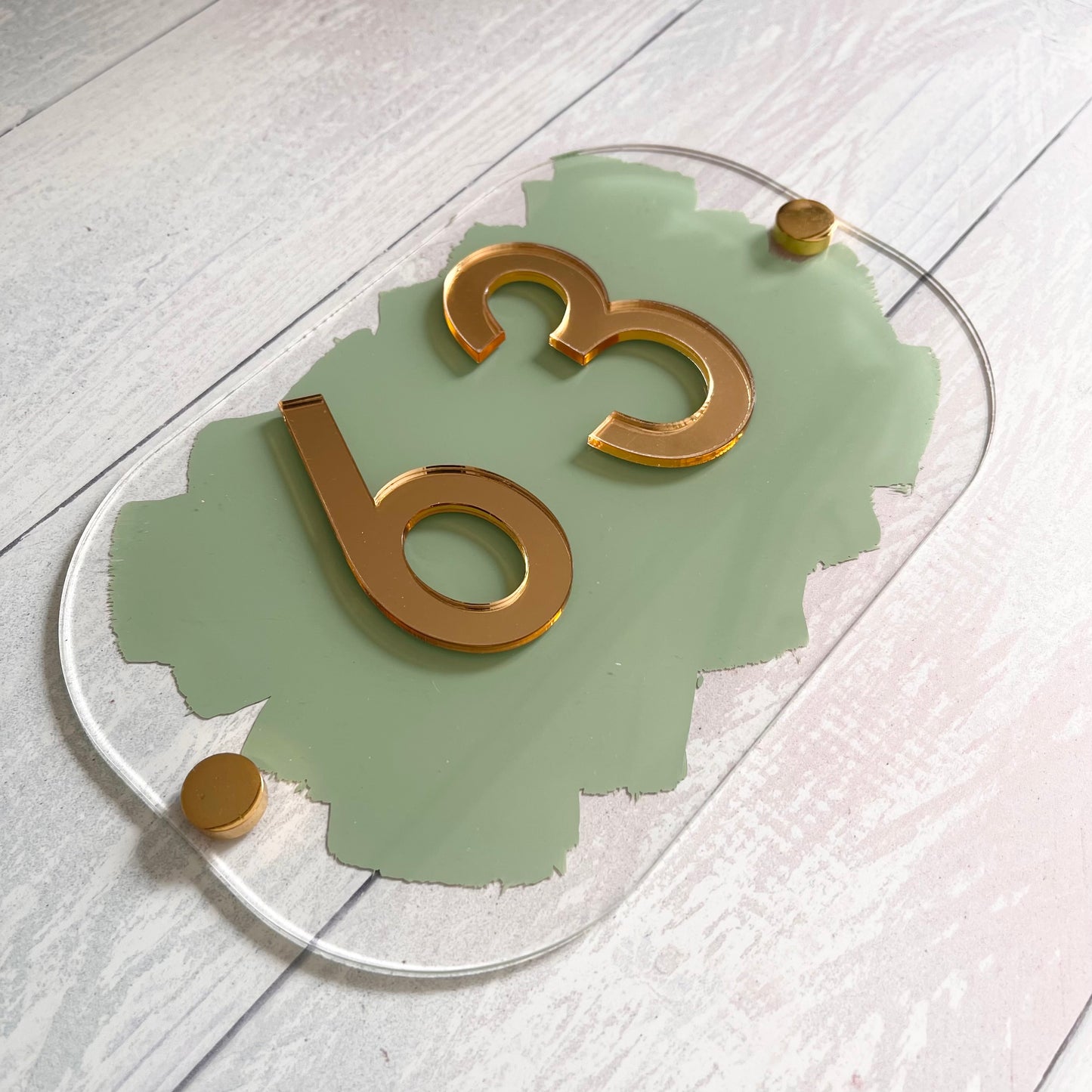 Sage Green House Sign, custom address plaque