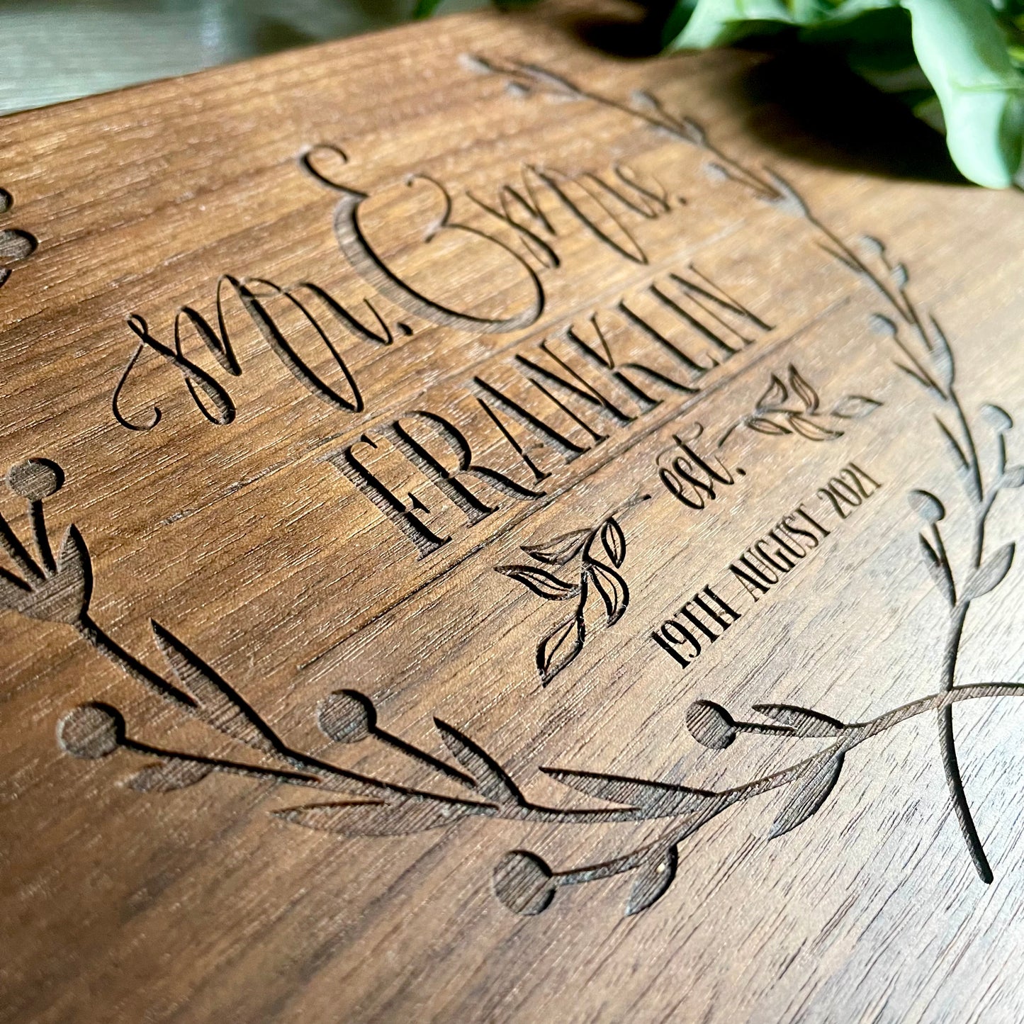 Mr & Mrs Cutting Board, personalised chopping board