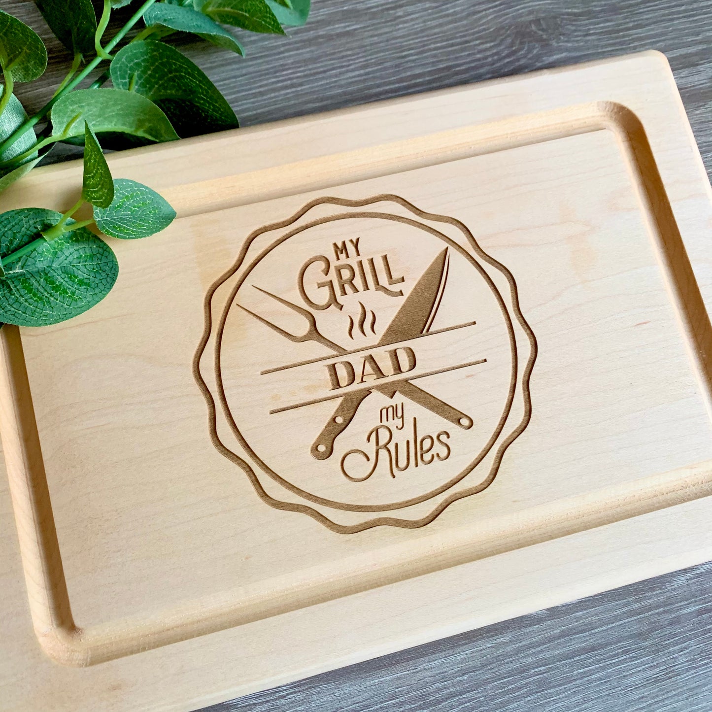 My Grill My Rules Cutting Board, personalised chopping board