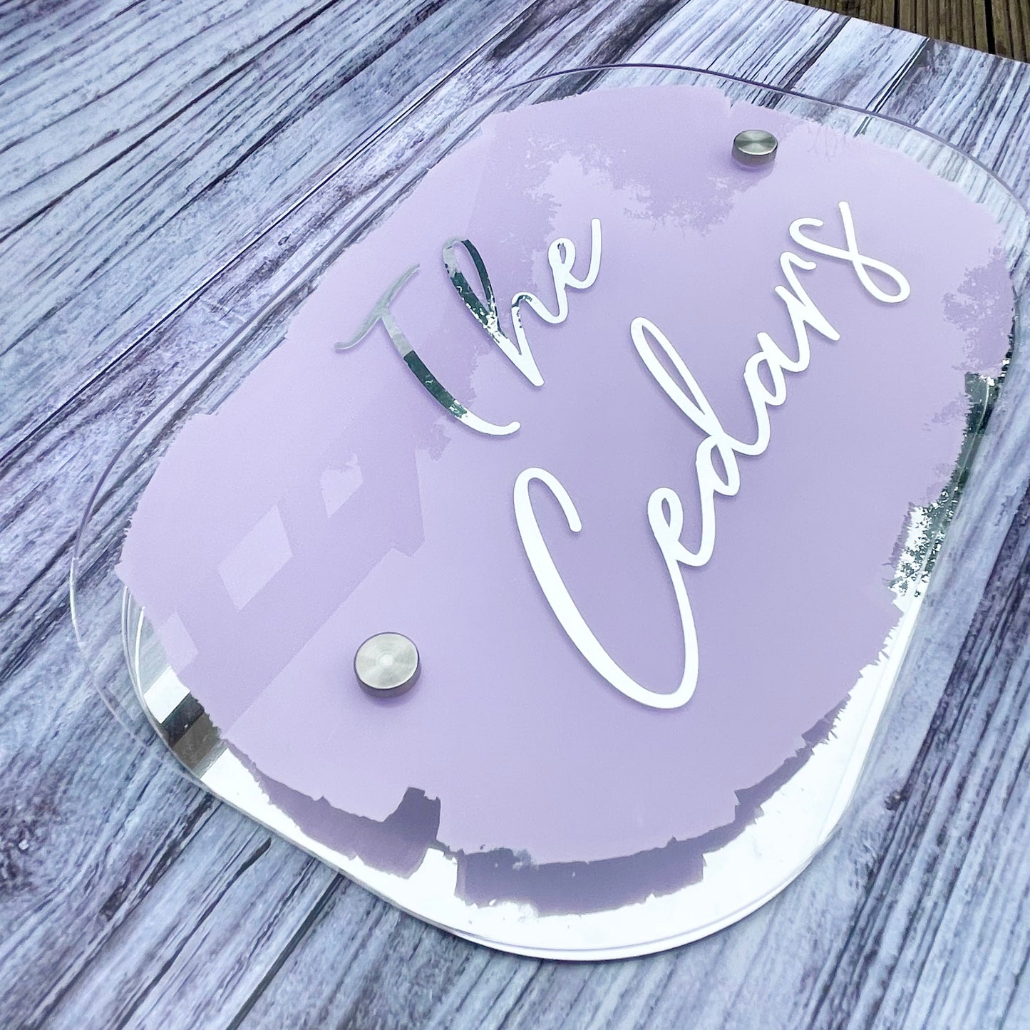 Lilac House Sign, custom address plaque