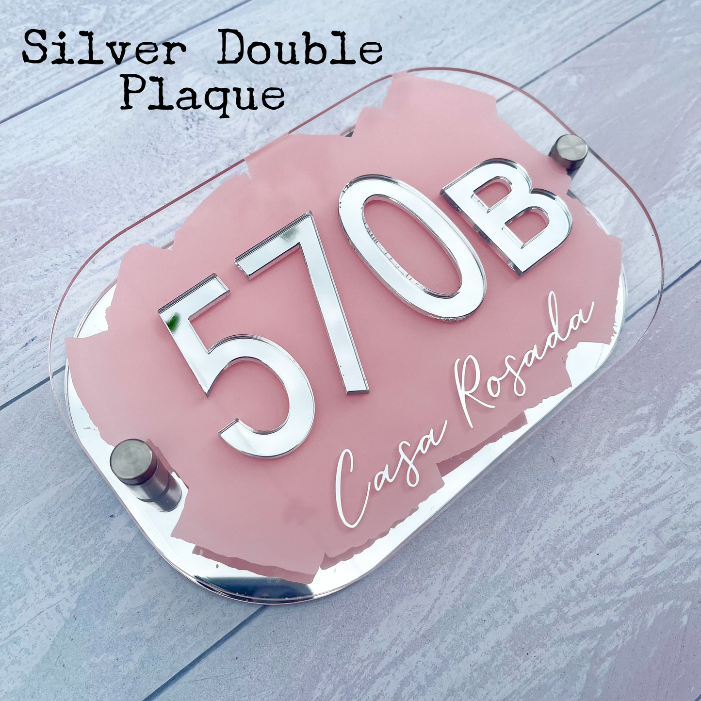Blush Pink House Sign, custom address plaque