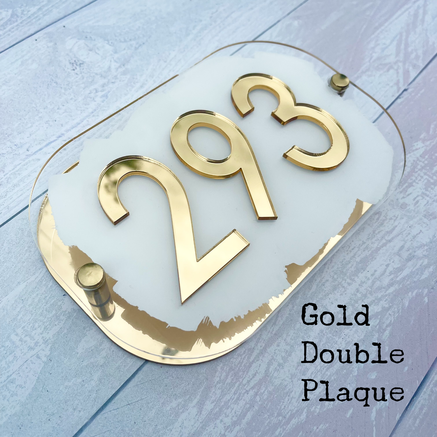 Cream House Sign, custom address plaque