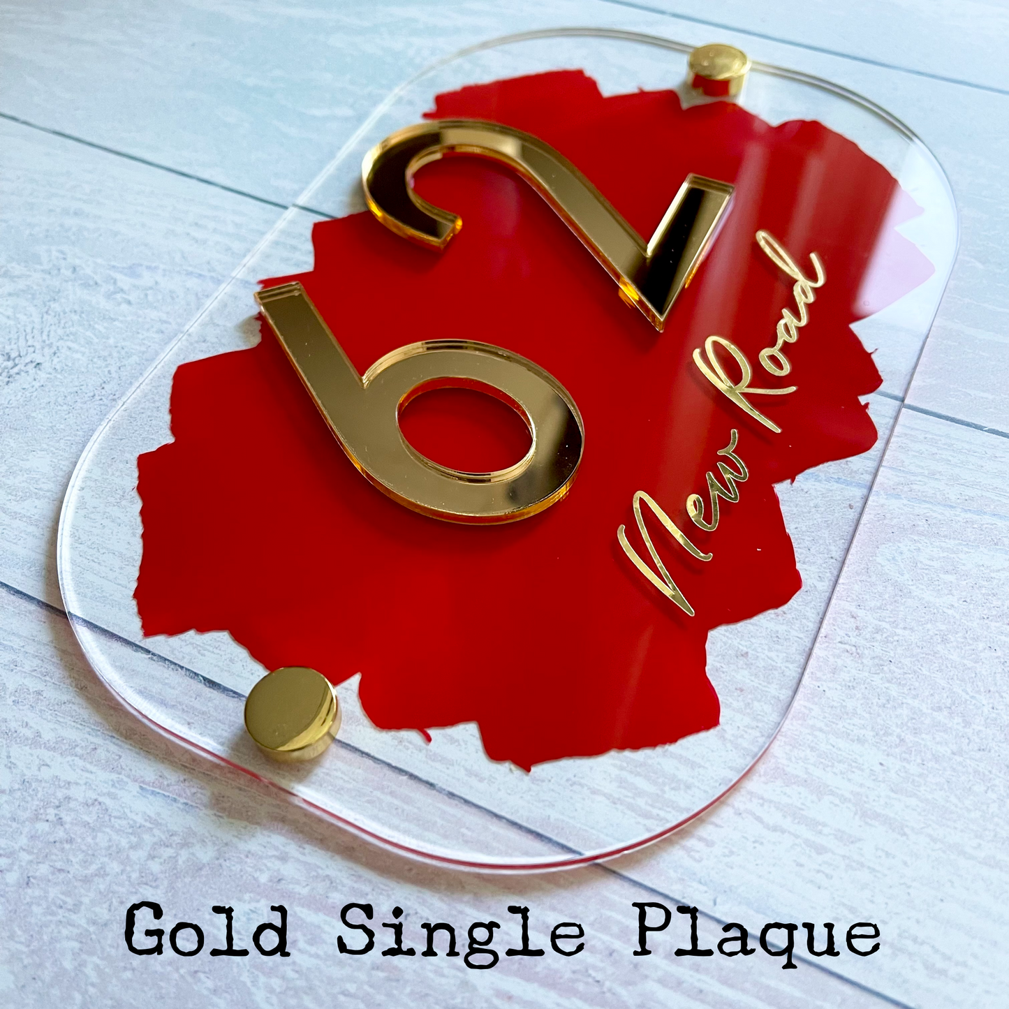 Red House Sign, custom address plaque