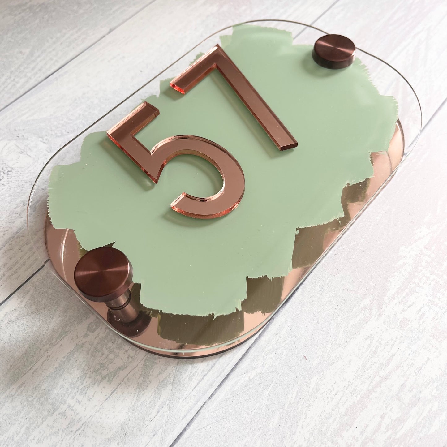 Sage Green House Sign, custom address plaque