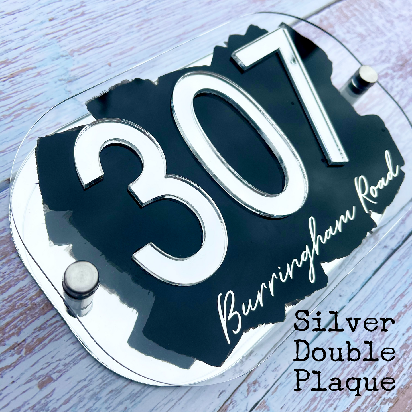 Black House Sign, custom address plaque