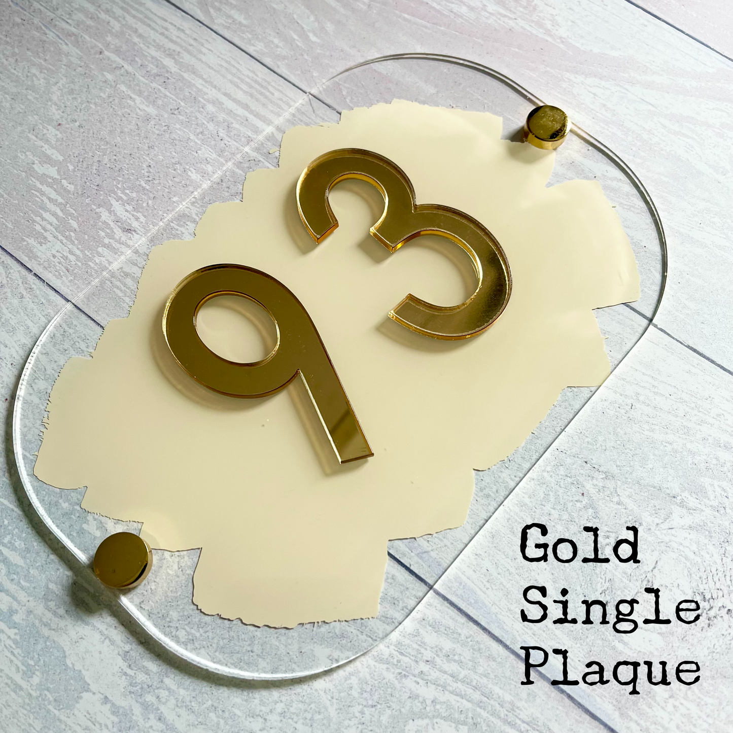 Cream House Sign, custom address plaque