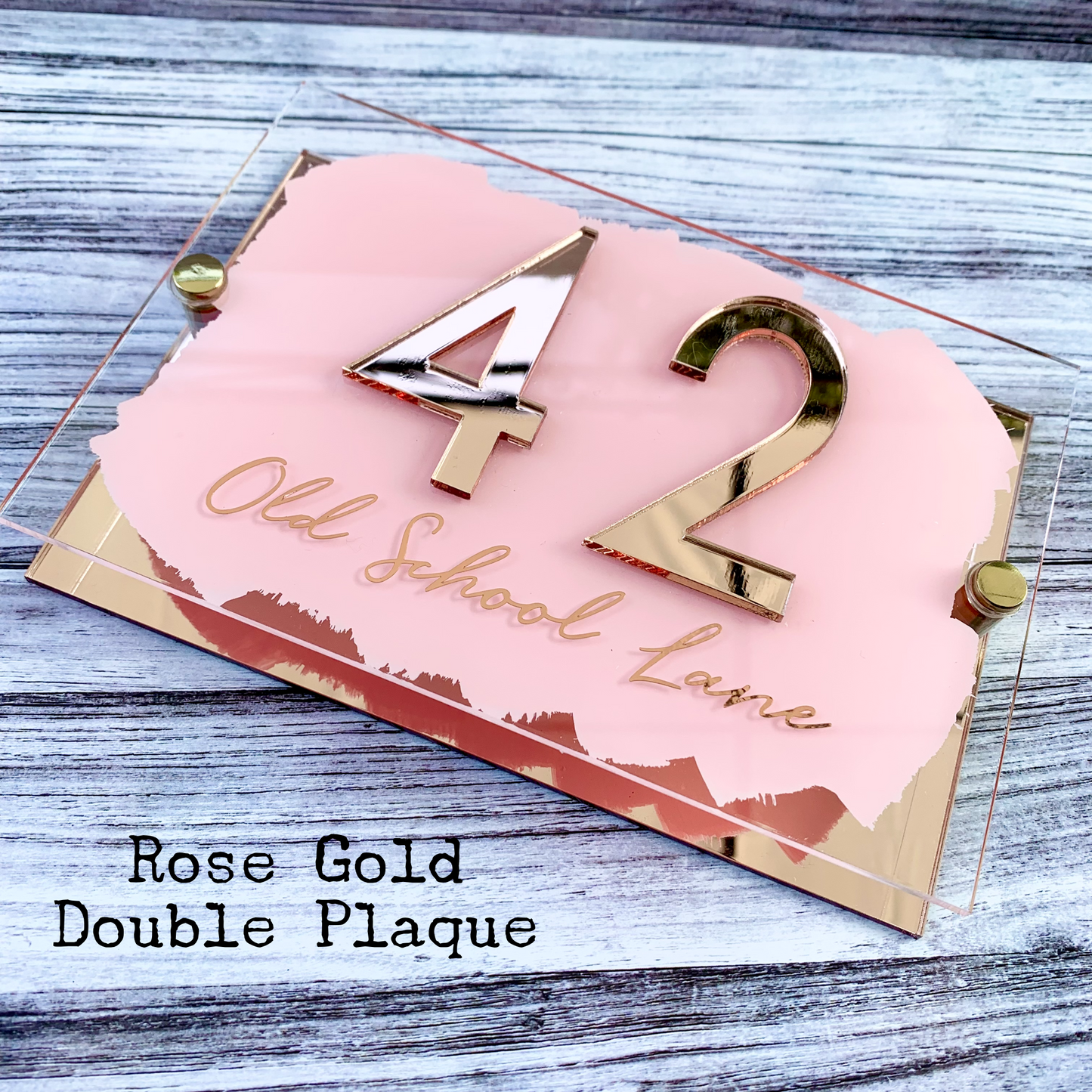 Blush Pink House Sign, custom address plaque