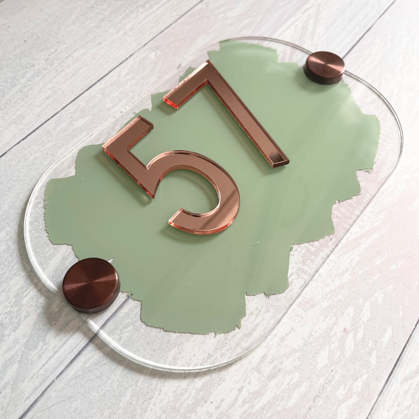 Sage Green House Sign, custom address plaque