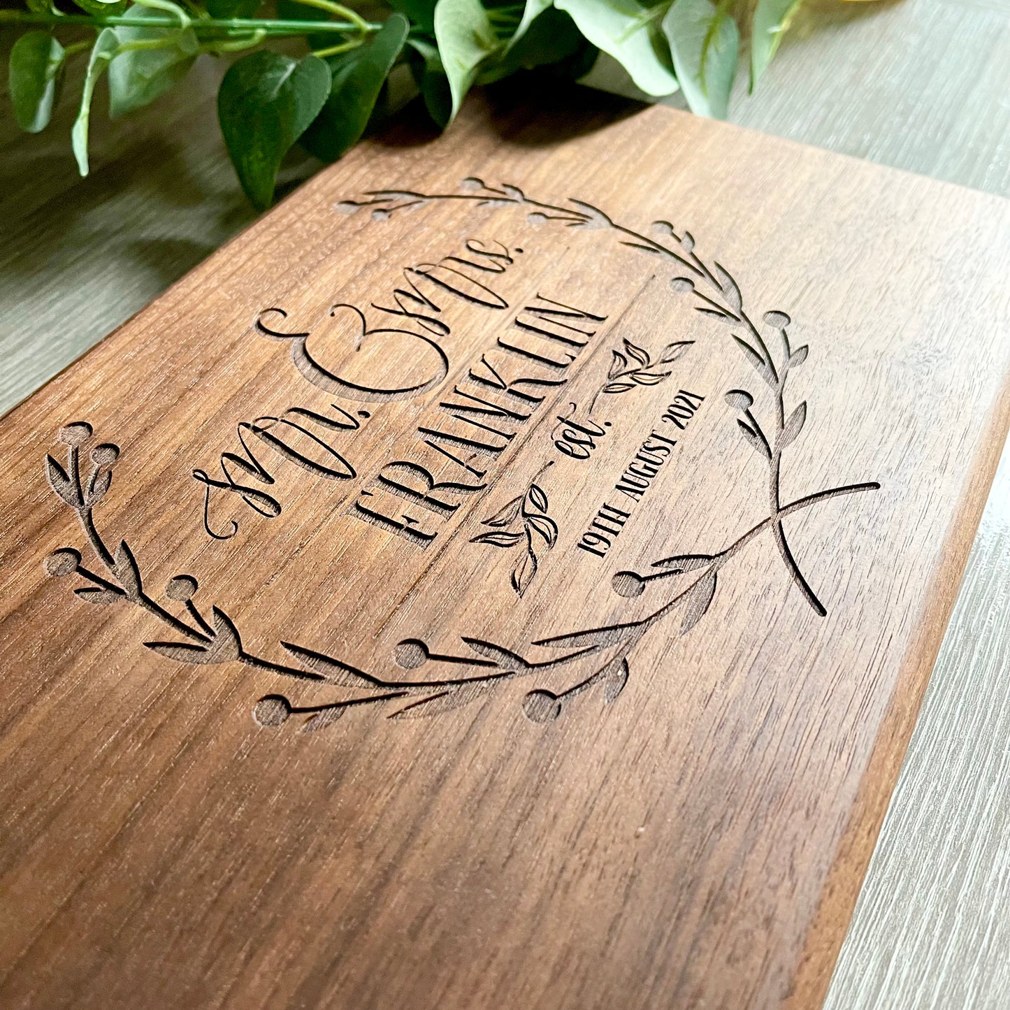 Mr & Mrs Cutting Board, personalised chopping board