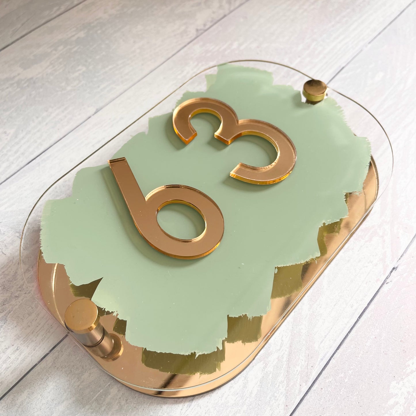 Sage Green House Sign, custom address plaque