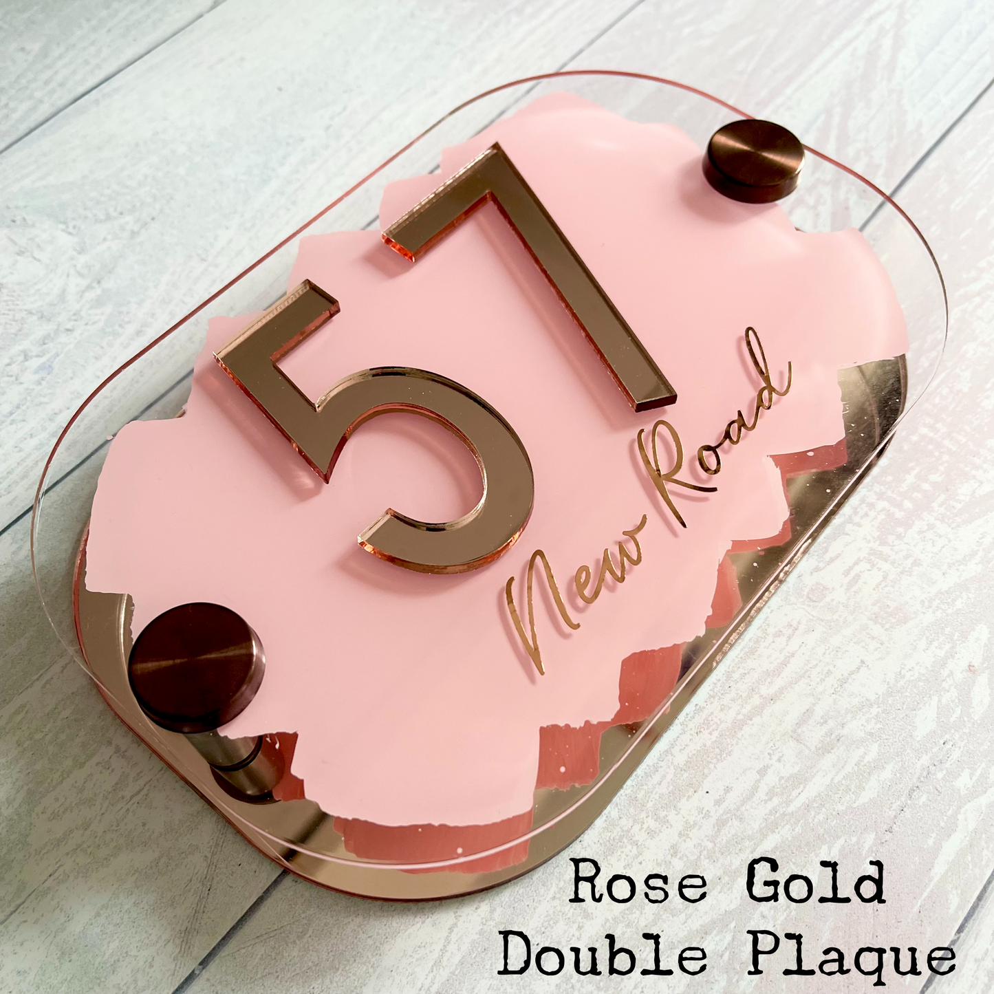 Blush Pink House Sign, custom address plaque