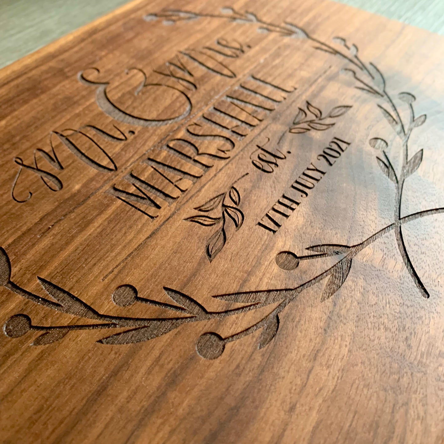 Mr & Mrs Cutting Board, personalised chopping board