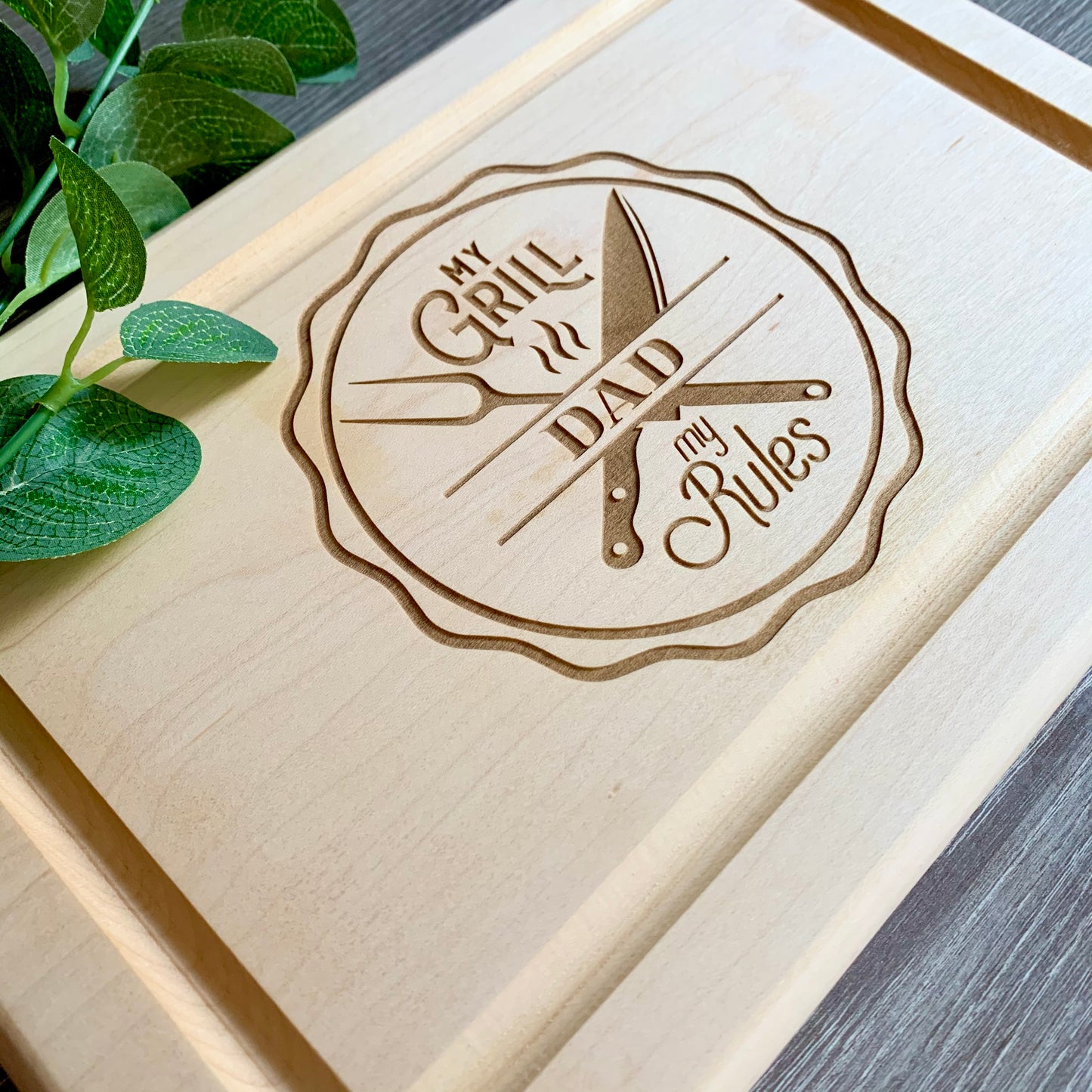 My Grill My Rules Cutting Board, personalised chopping board