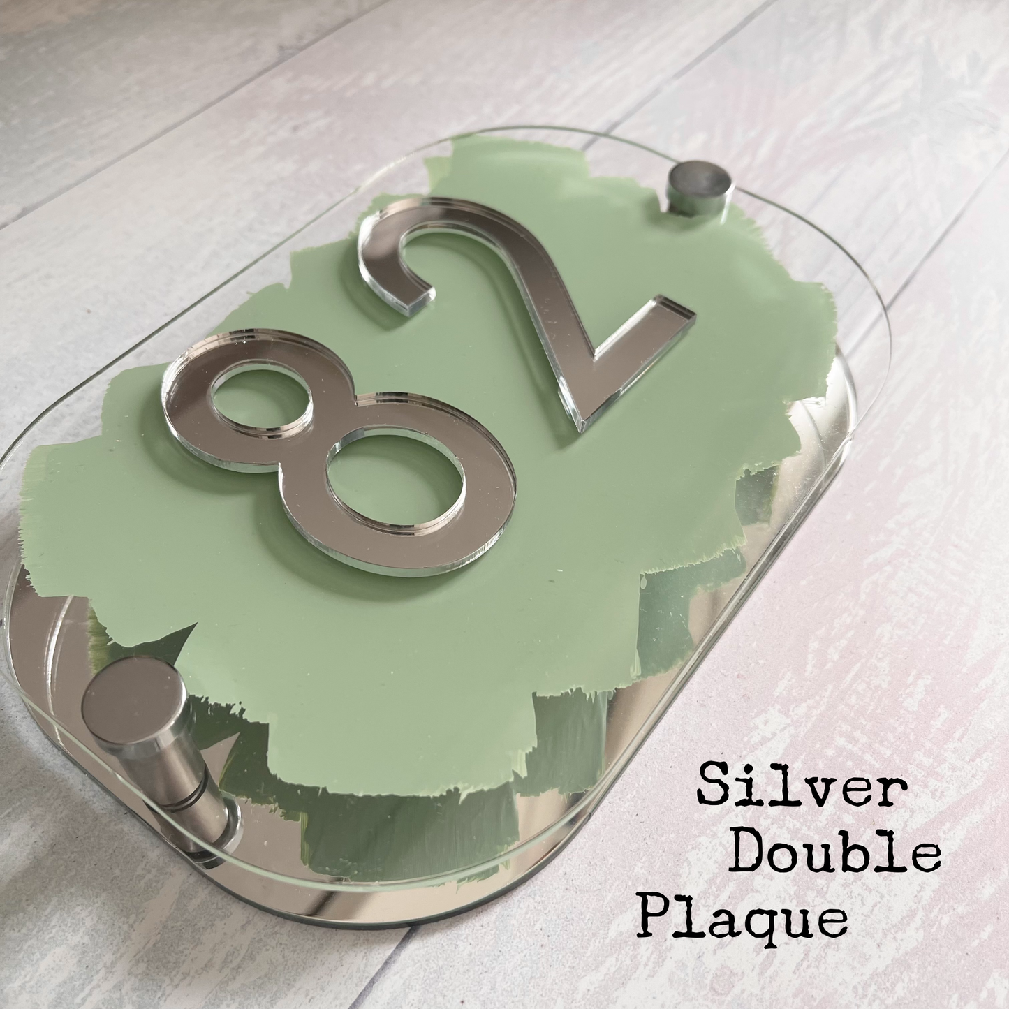Sage Green House Sign, custom address plaque