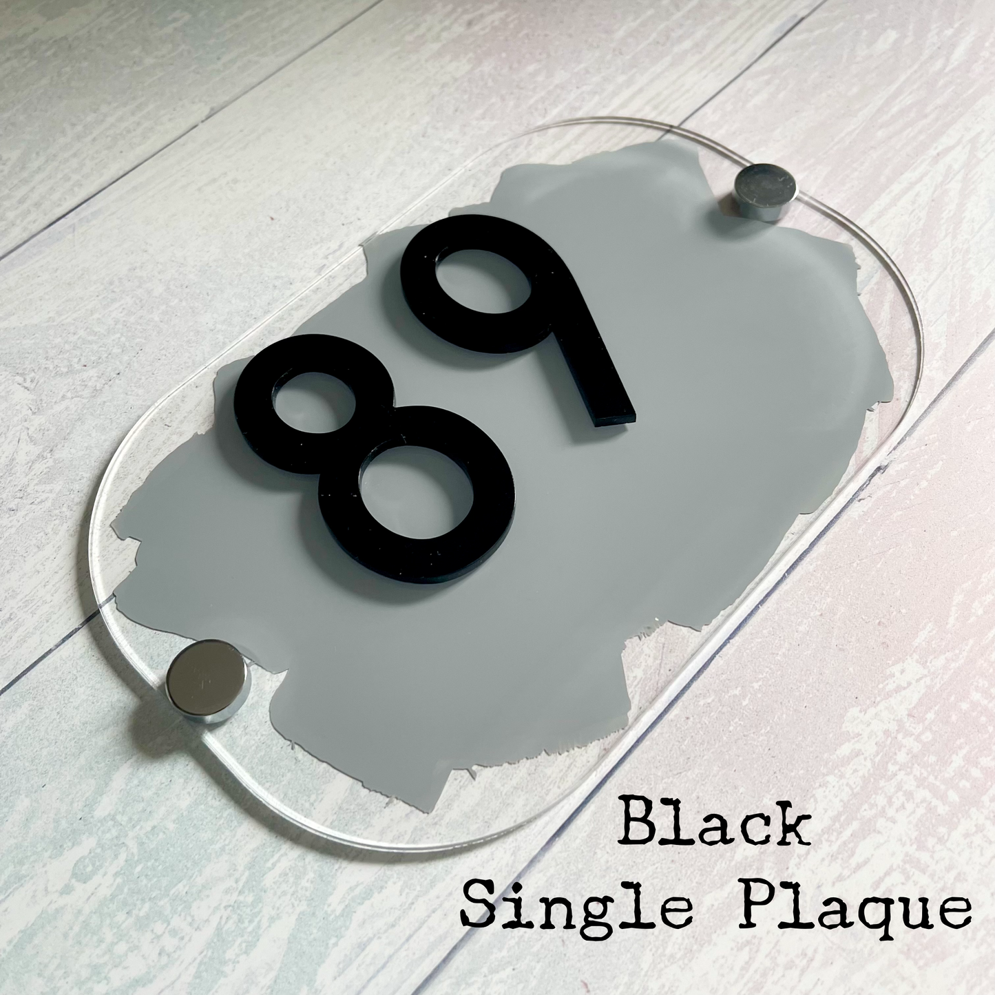 Grey House Sign, custom address plaque