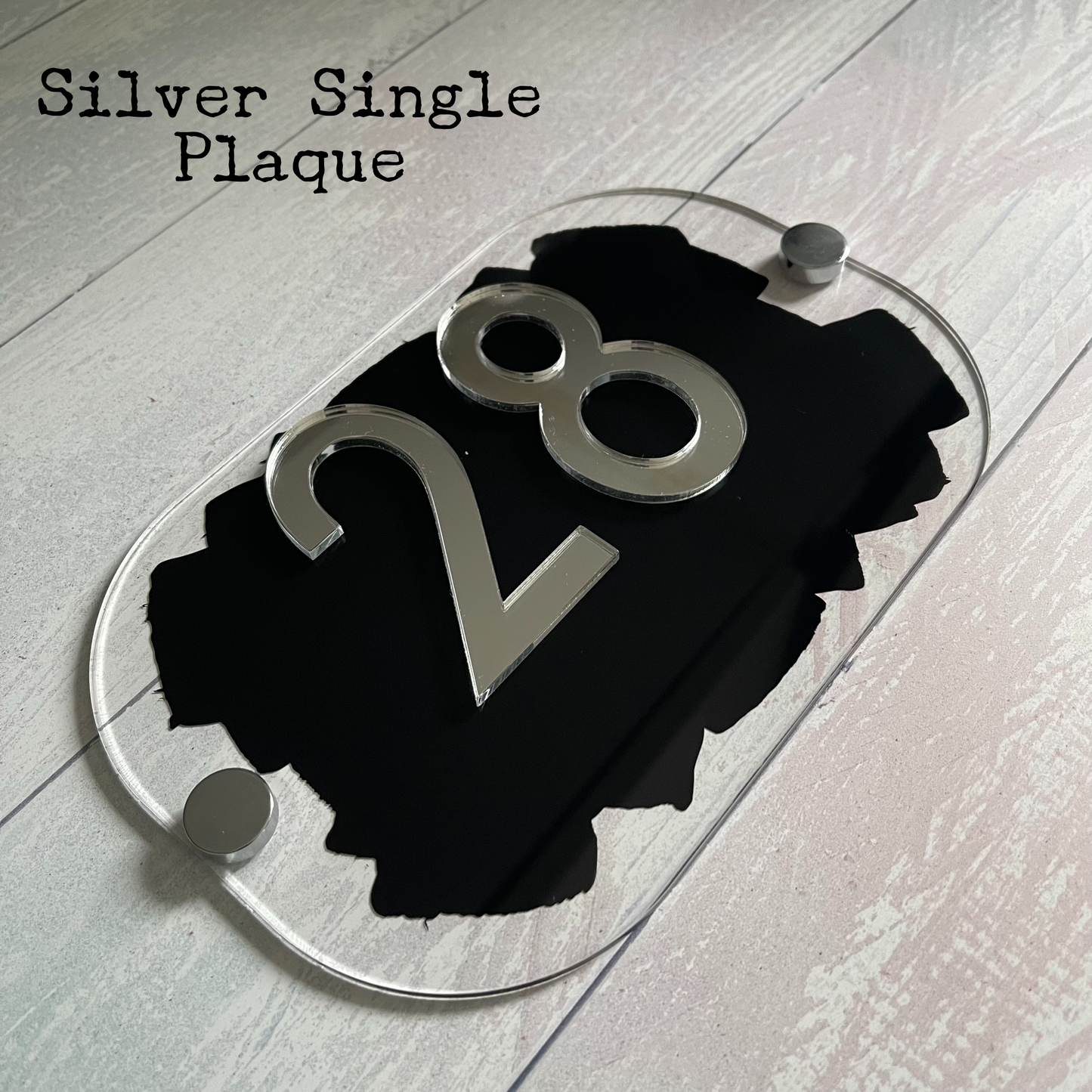 Black House Sign, custom address plaque