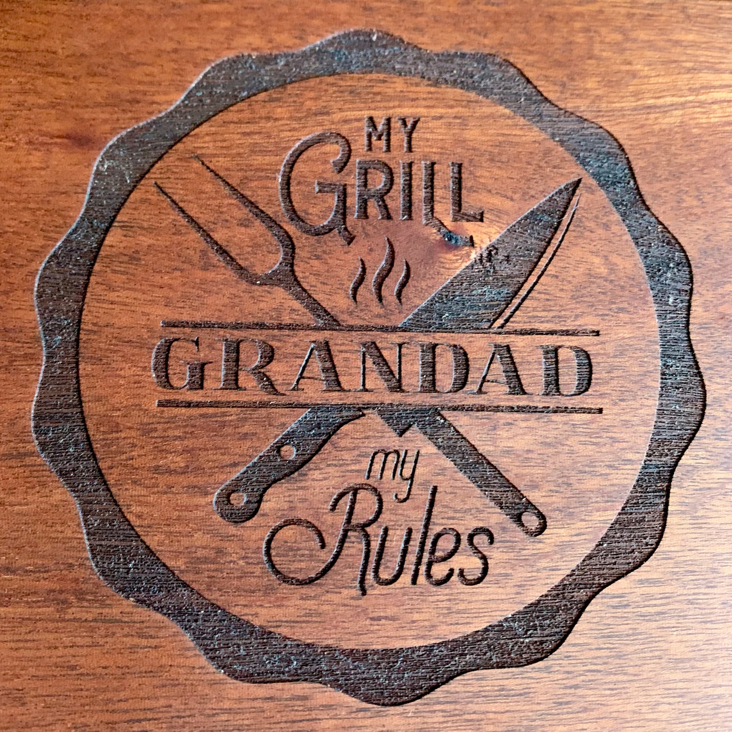 My Grill My Rules Cutting Board, personalised chopping board