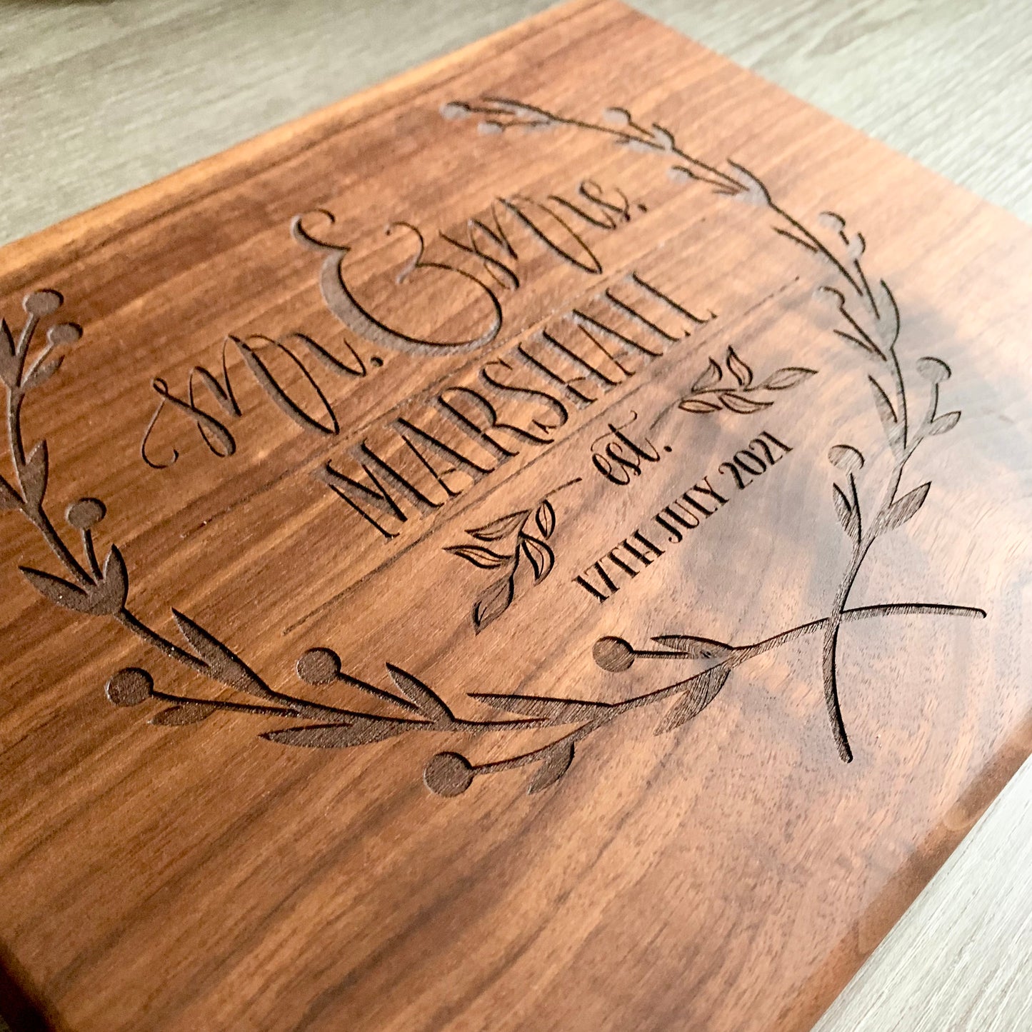 Mr & Mrs Cutting Board, personalised chopping board