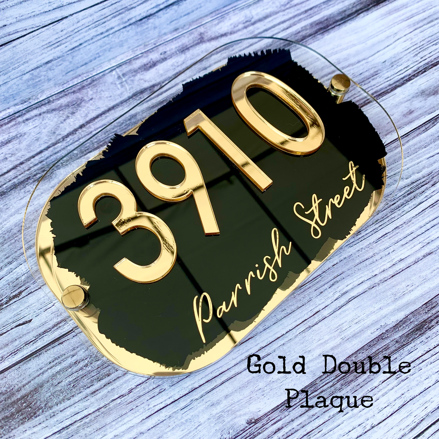 Black House Sign, custom address plaque