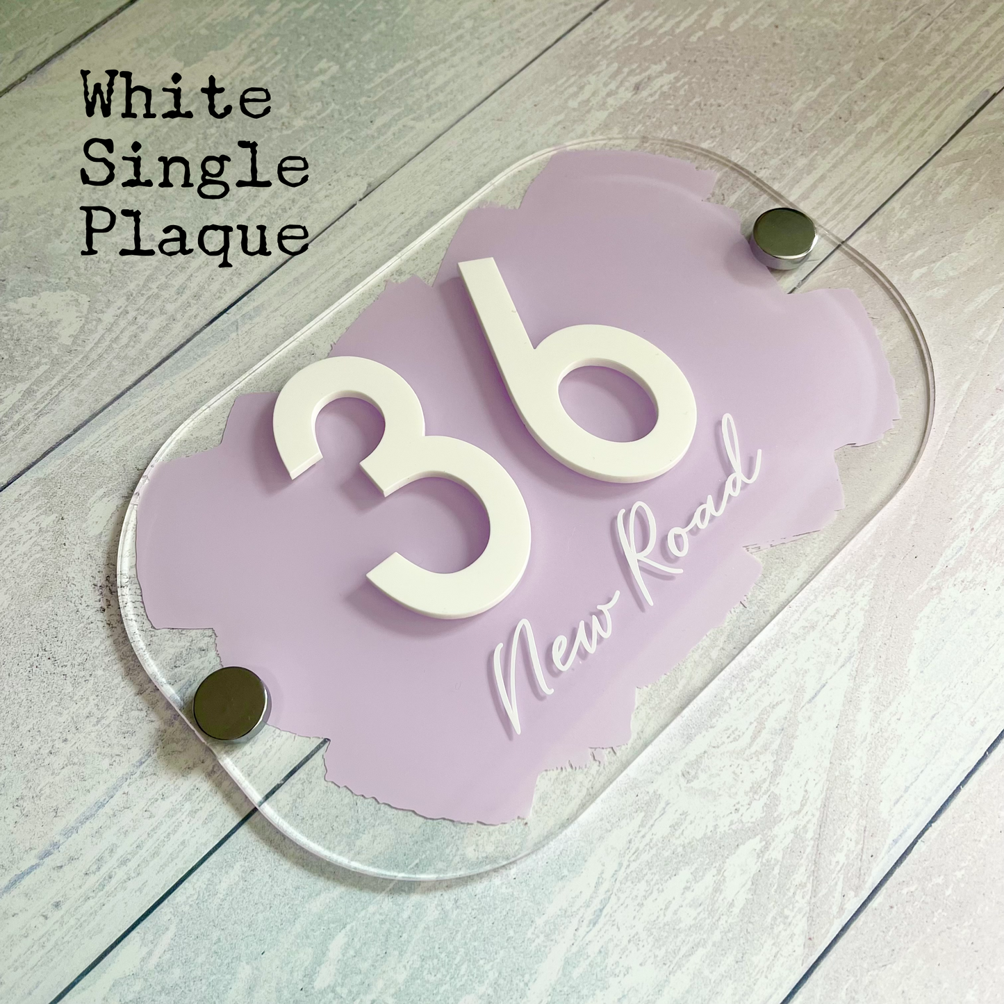 Lilac House Sign, custom address plaque