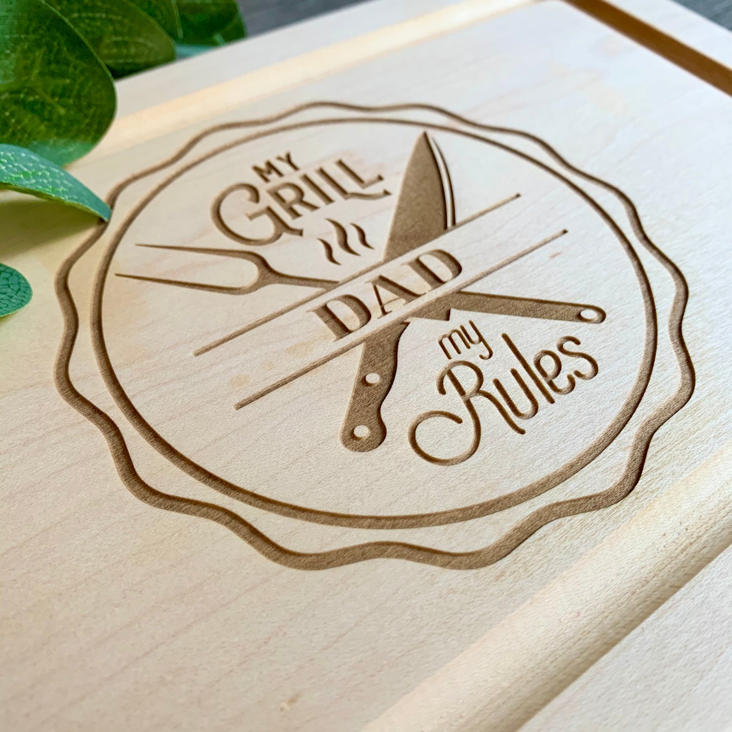My Grill My Rules Cutting Board, personalised chopping board