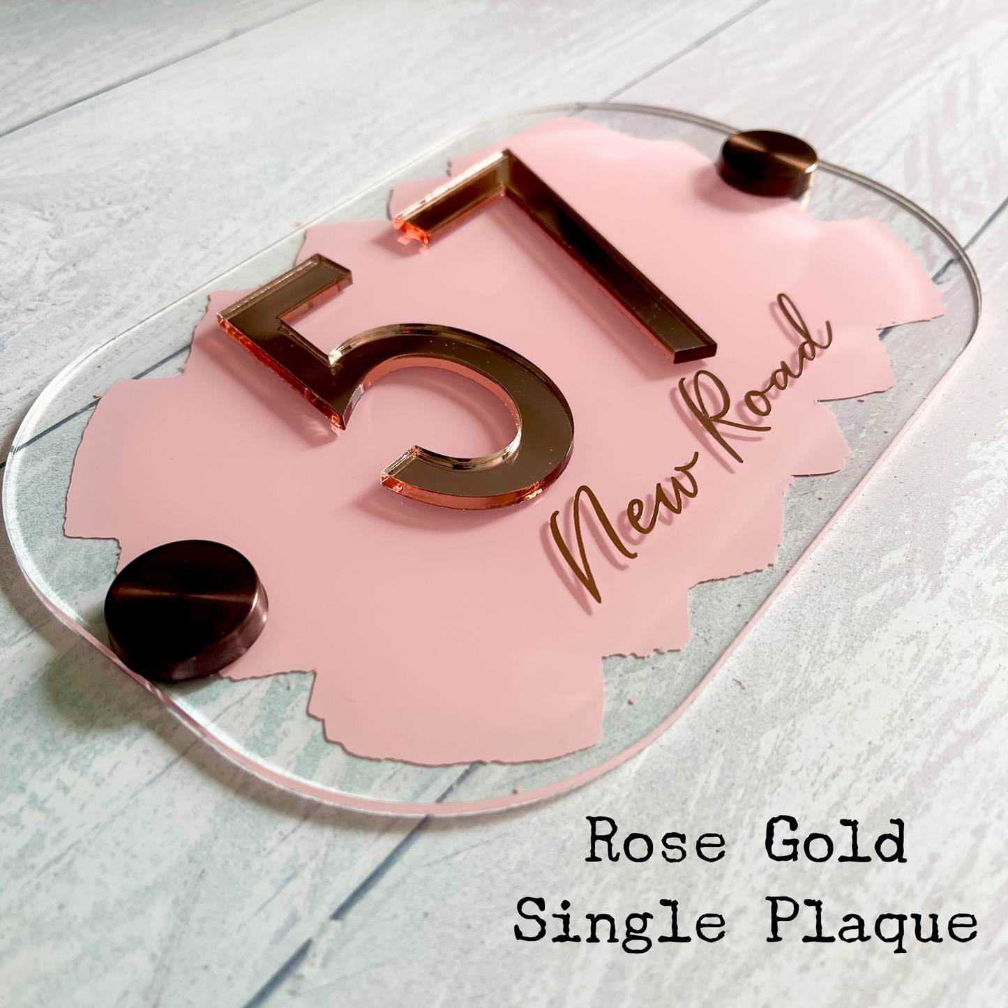 Blush Pink House Sign, custom address plaque
