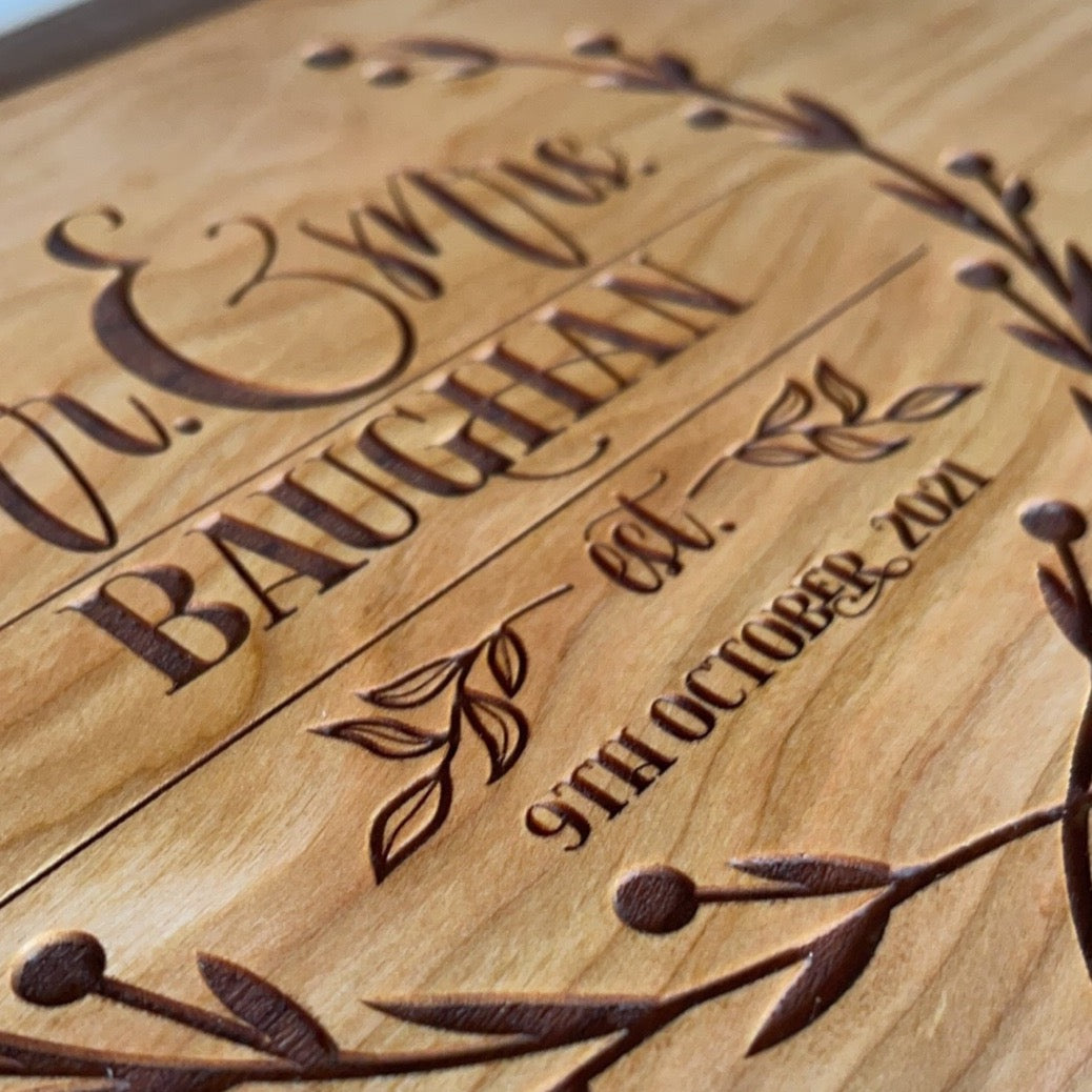 Mr & Mrs Cutting Board, personalised chopping board