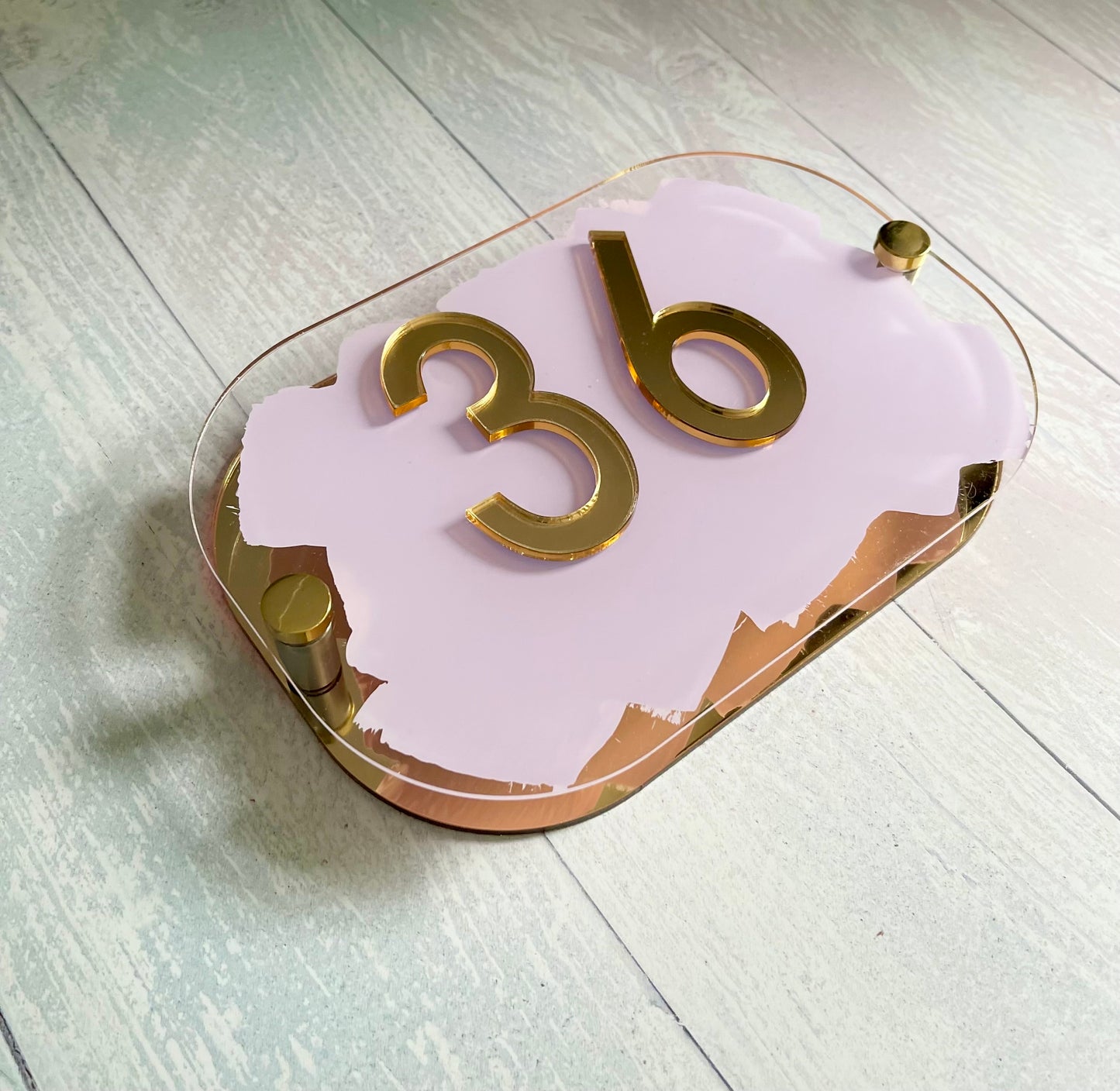 Lilac House Sign, custom address plaque