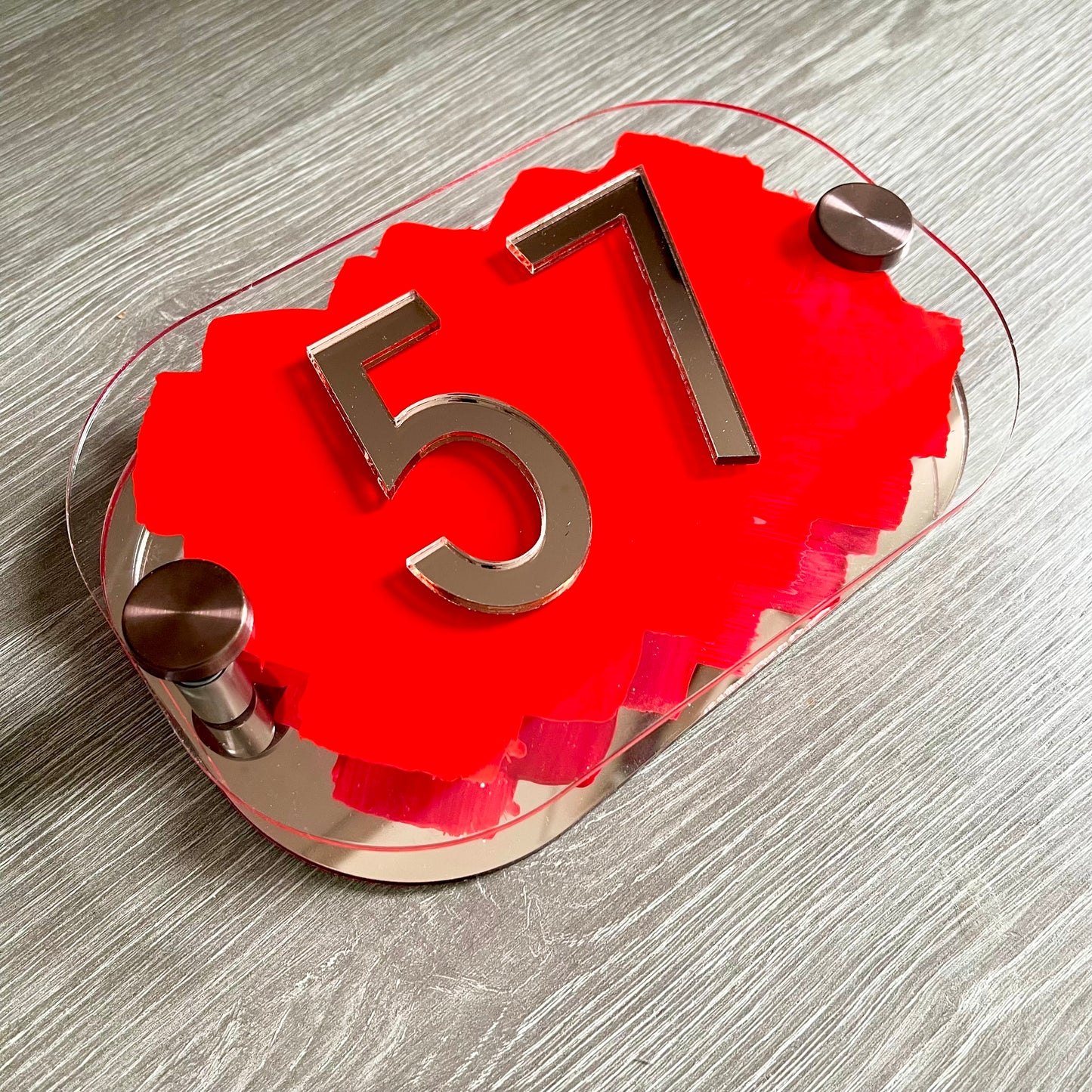 Red House Sign, custom address plaque