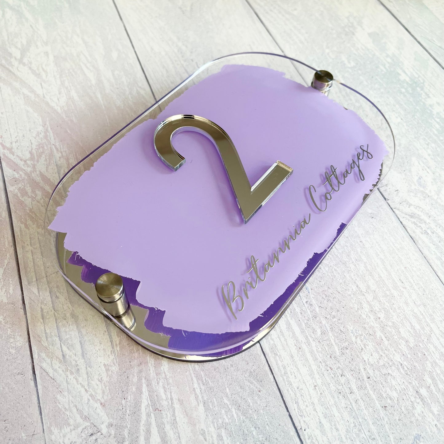 Lilac House Sign, custom address plaque