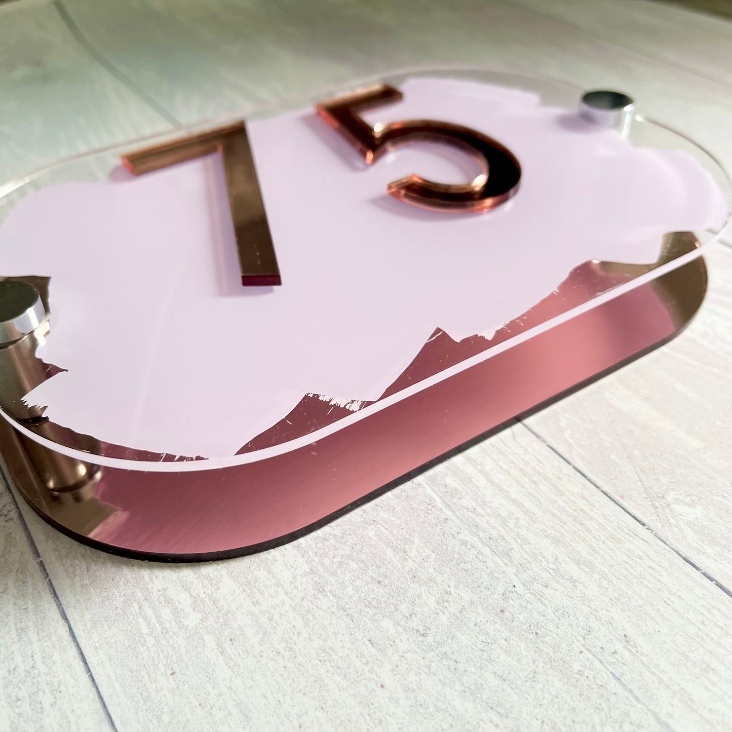 Lilac House Sign, custom address plaque
