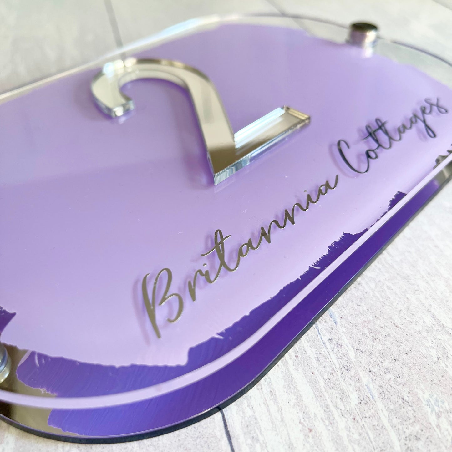 Lilac House Sign, custom address plaque