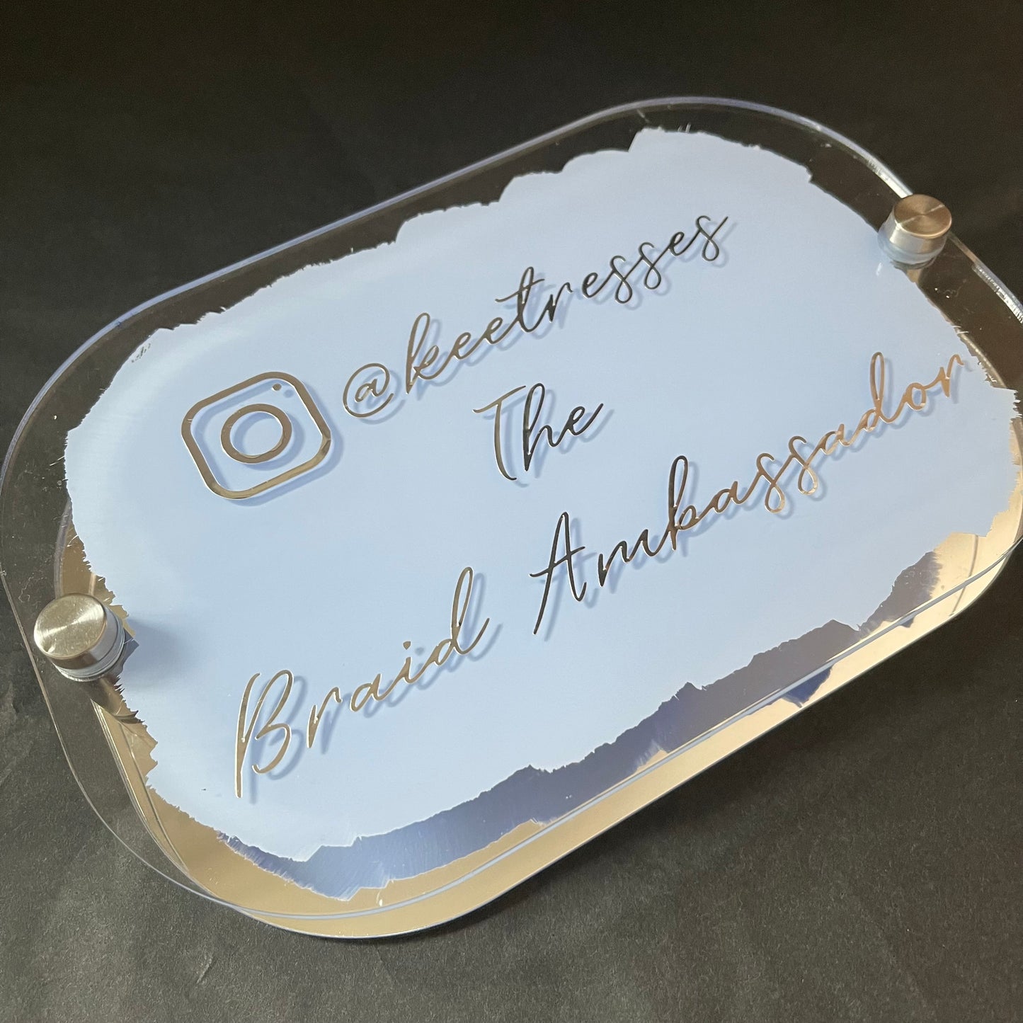 Powder Blue House Sign, custom address plaque