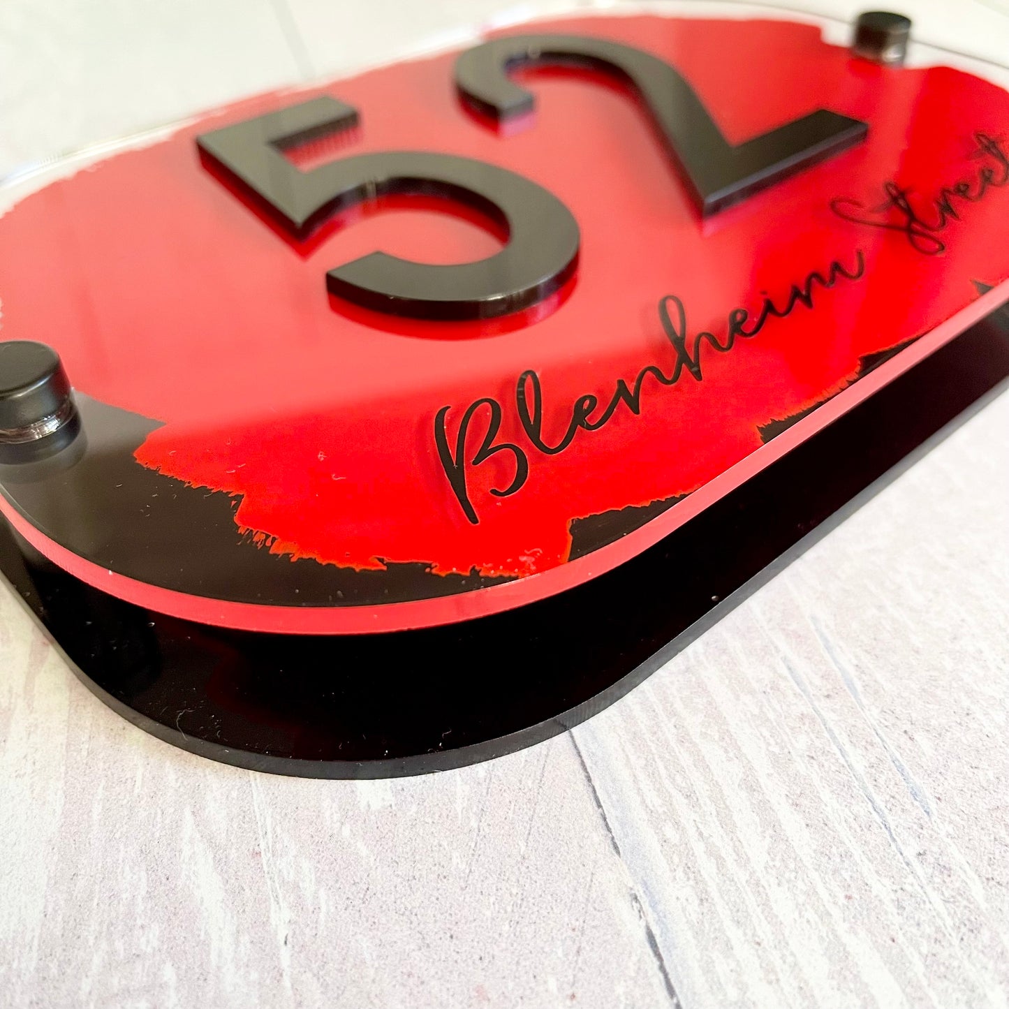 Red House Sign, custom address plaque
