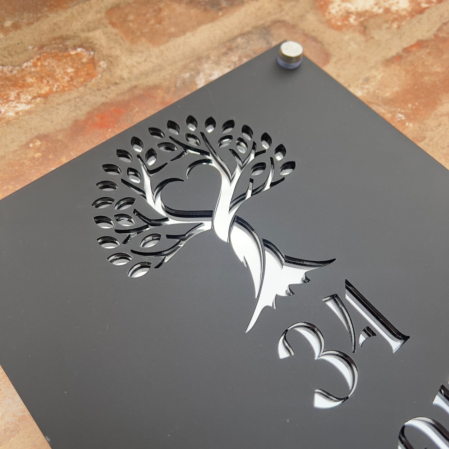 Tree of Life House Sign, custom address plaque