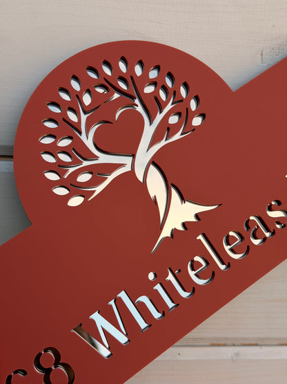 Family Tree House Sign, custom address plaque