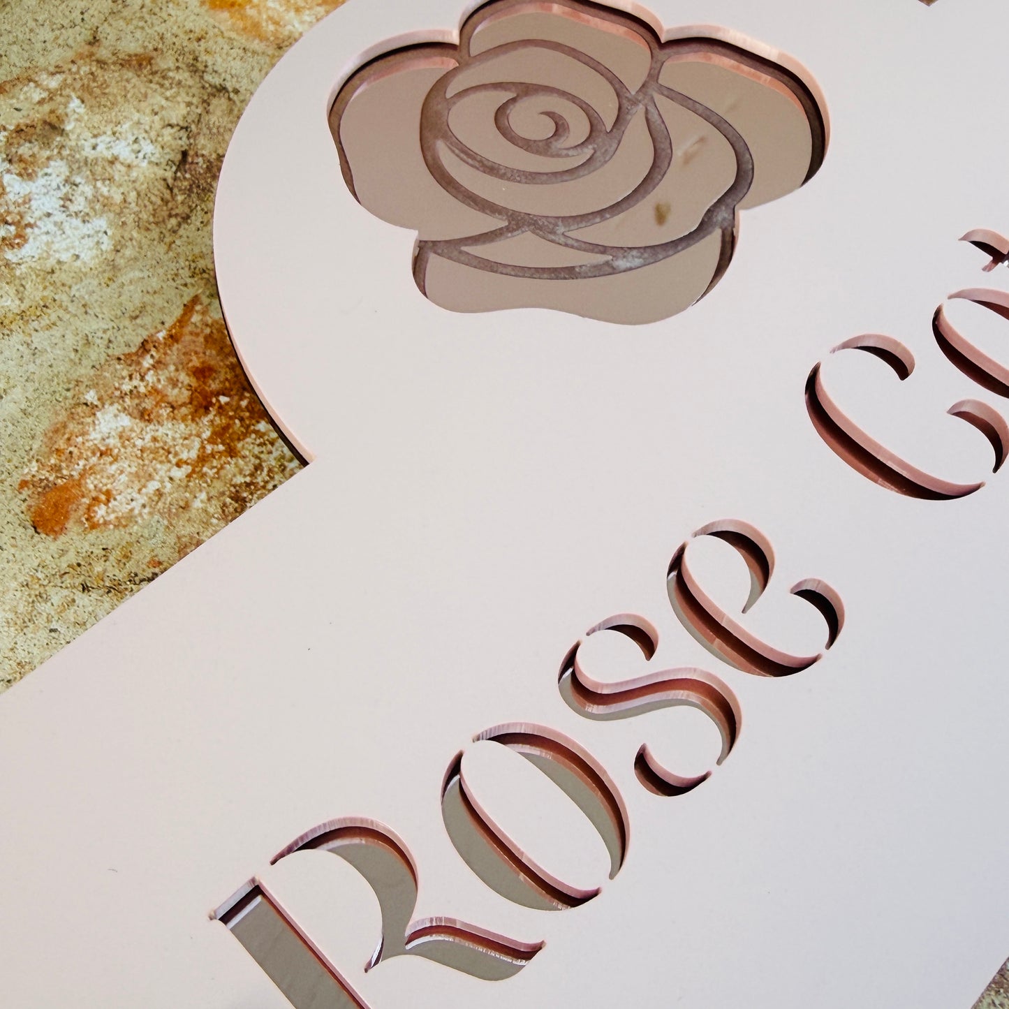 Rose House Sign, custom address plaque