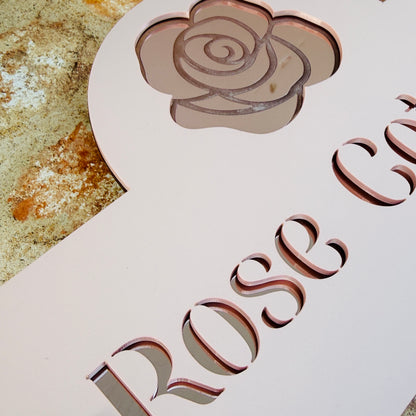 Rose House Sign, custom address plaque