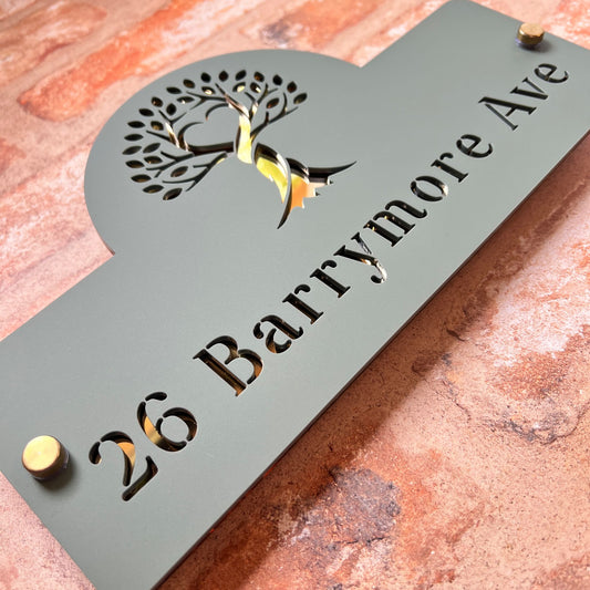 Family Tree House Sign, custom address plaque