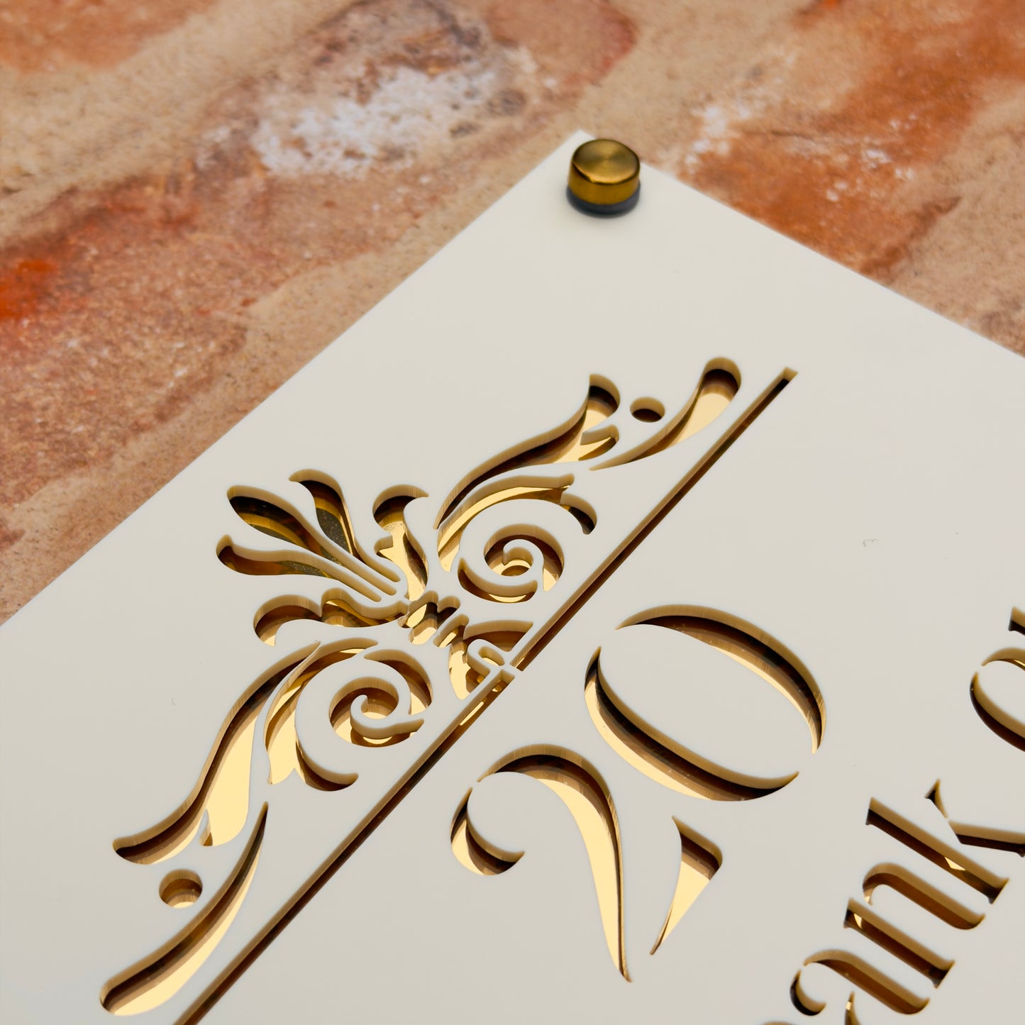 Baroque House Sign, custom address plaque